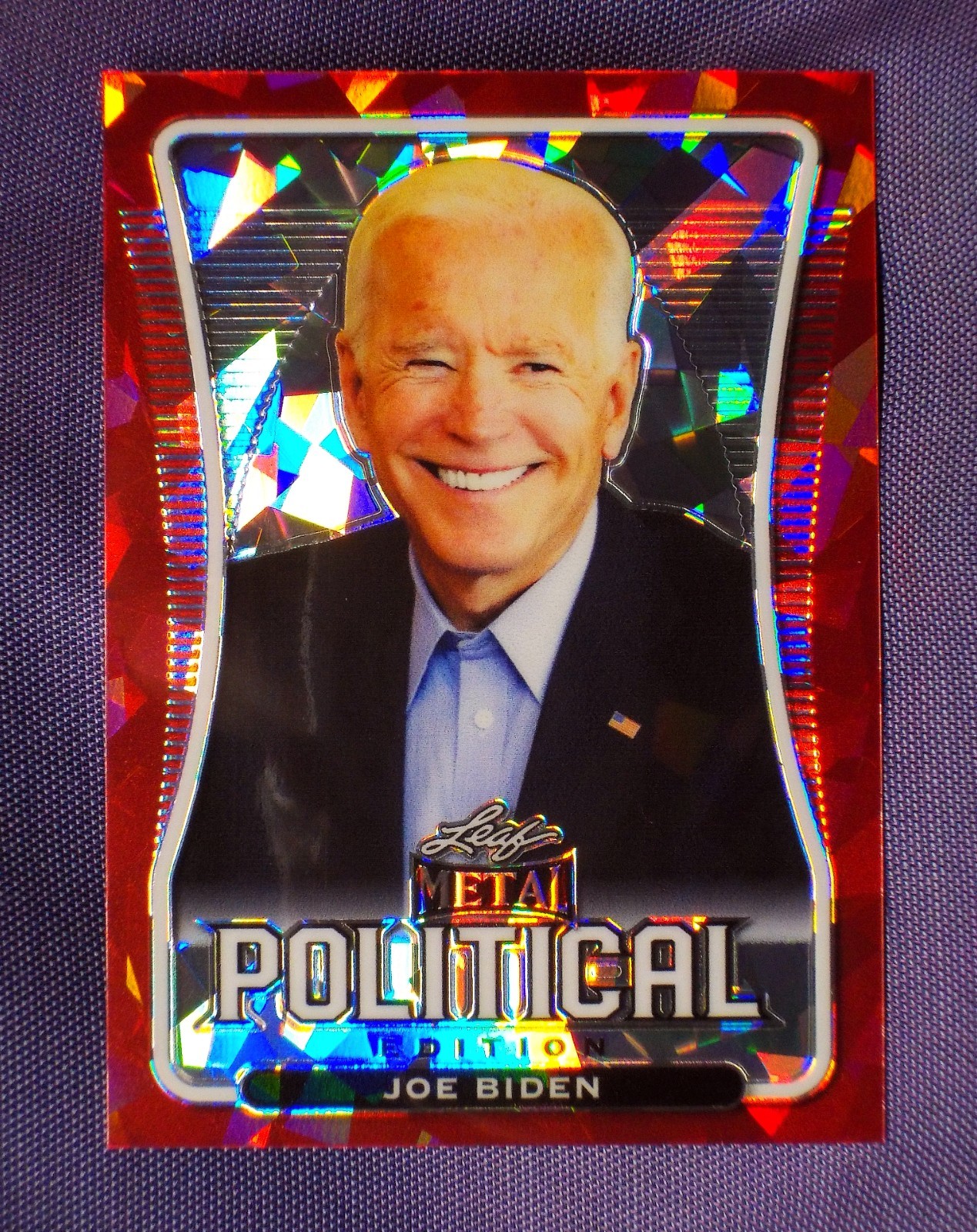 JOE BIDEN 2020 Limited Edition Leaf CRYSTAL ICE RED just 2 serial #\'d exist 