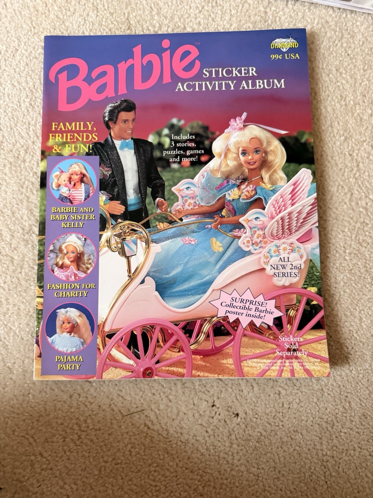 1996 Barbie Family Friends And Fun Sticker Album