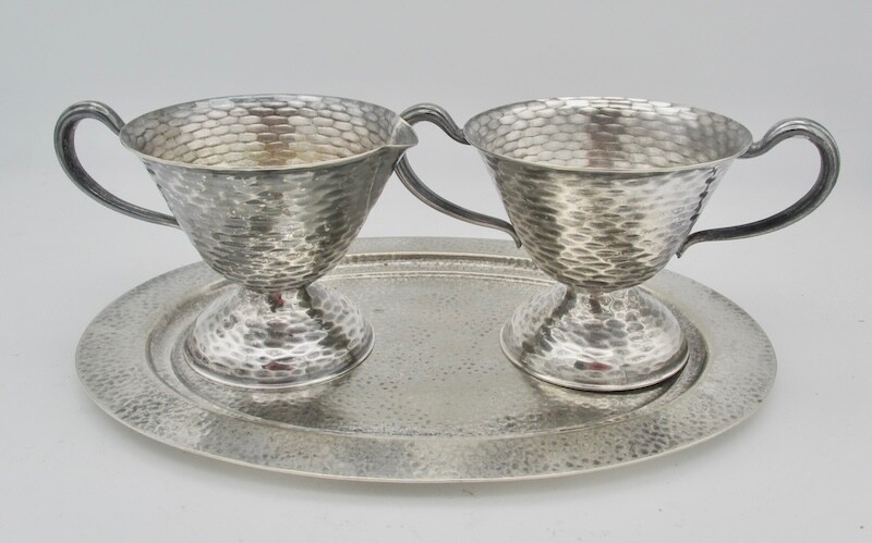1881 ROGERS EPNS Silverplate Creamer & Sugar On Tray 1881 ROGERS EPNS Silverplate Creamer & Sugar On Tray