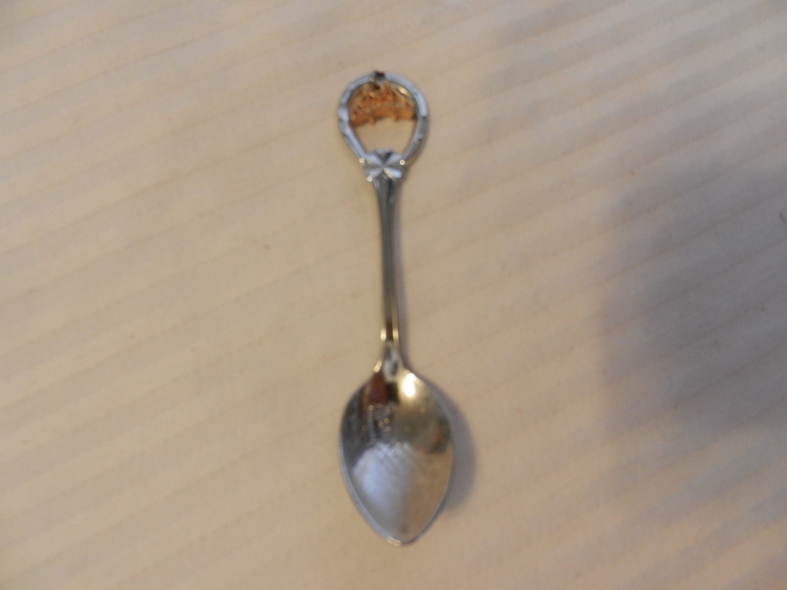 California Engraved Collectible Silverplate Demitasse Spoon with Golden Gate