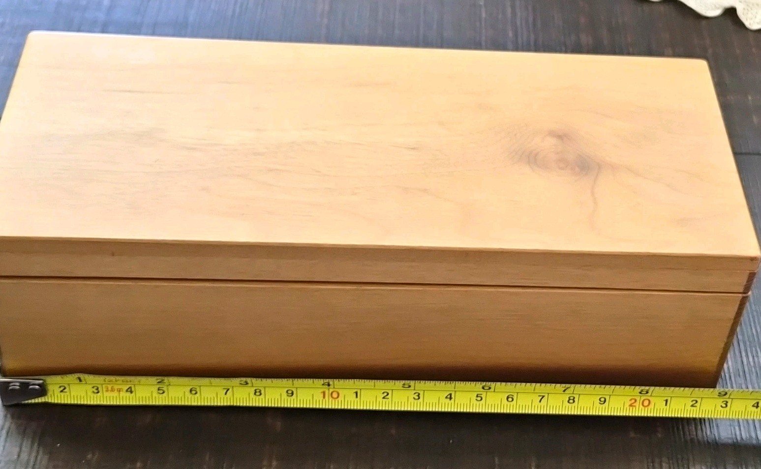 Gays Myrtlewood Gift Factory Myrtlewood Hinged Lid Storage Box Felt Bottom