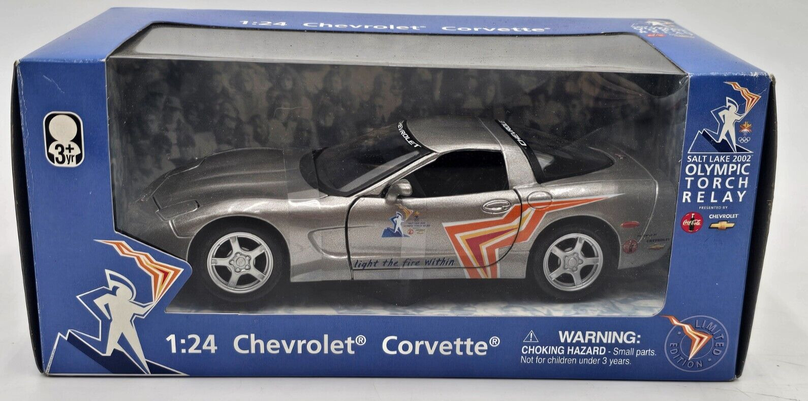 Maisto 2002 Salt Lake Olympic Torch Relay Chevrolet Corvette Die Cast 1:24 RARE