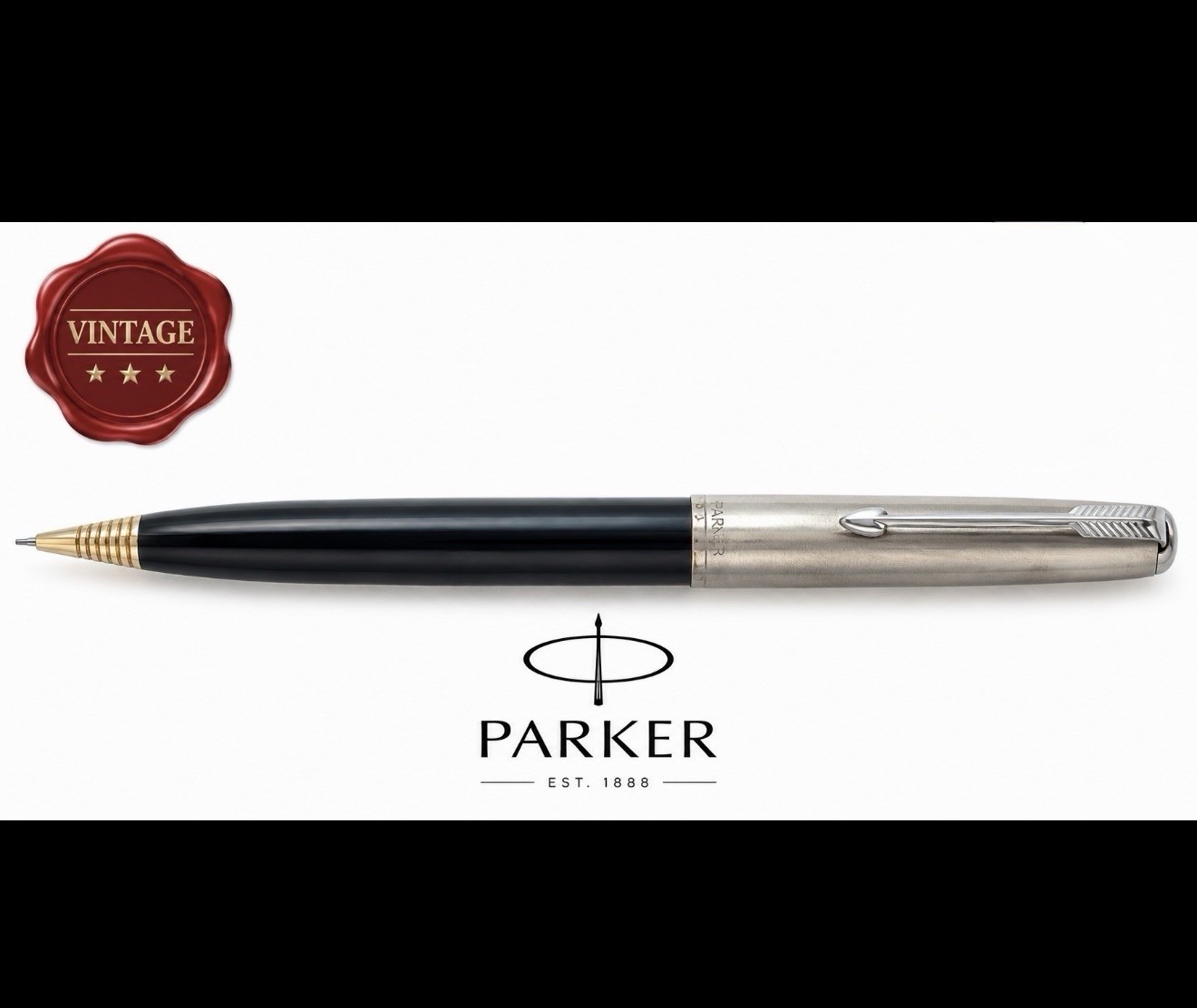 PARKER Mechanical Pencil Lead Holder 0.51 Diamond Cut Stone Box Mine Vintage