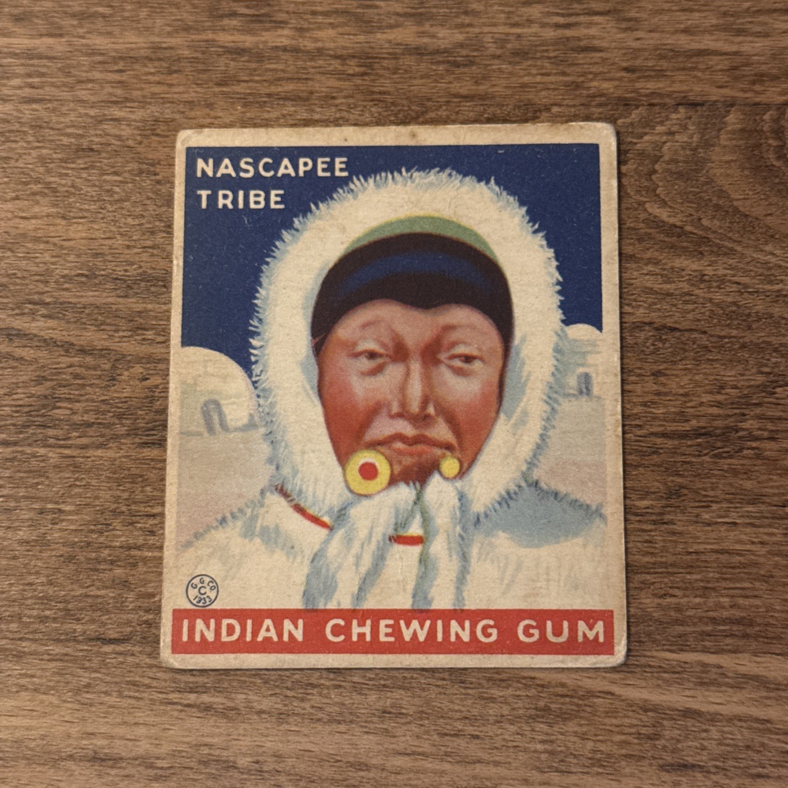 1933 Goudey Indian Gum  # 83 Nascapee Tribe