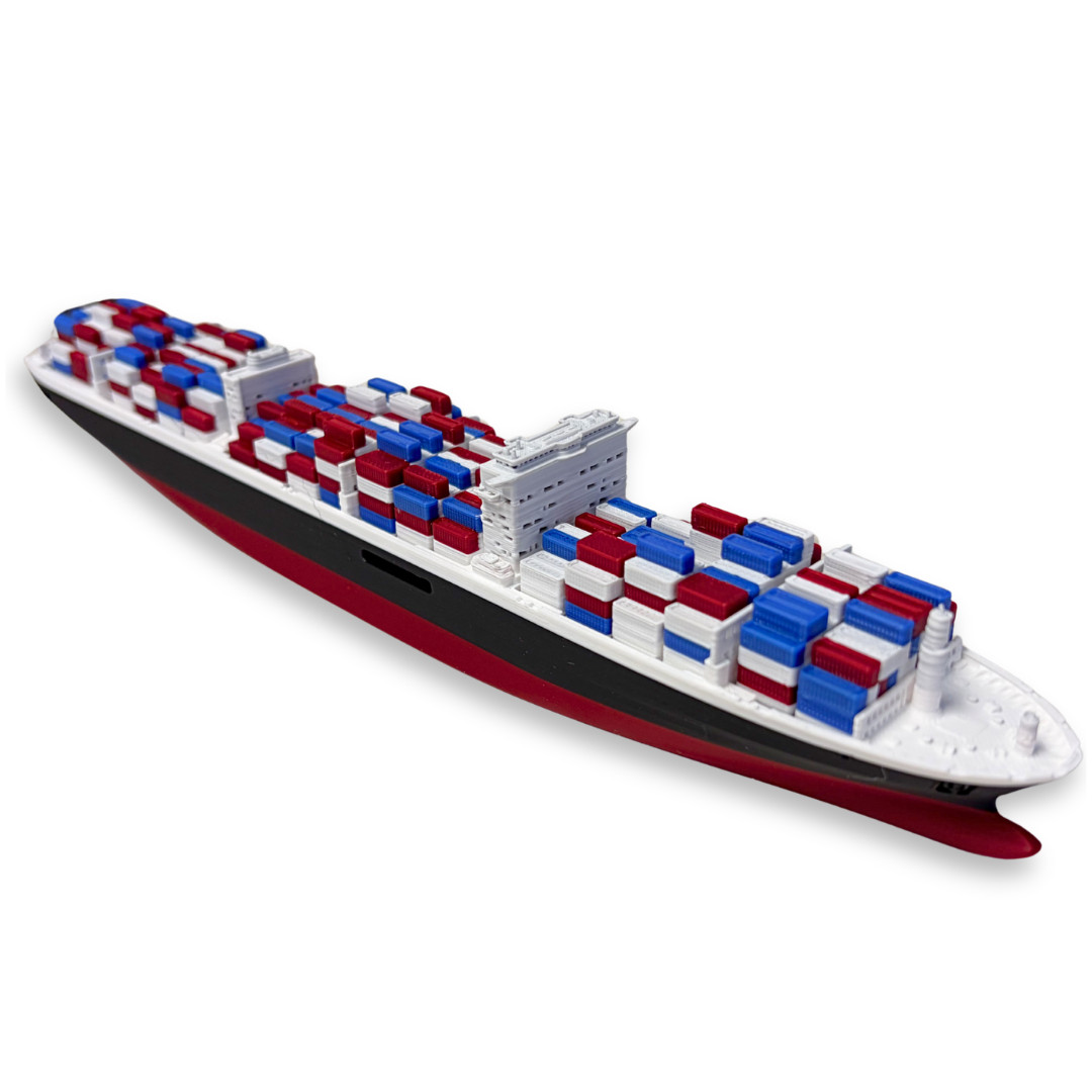 10-Inch Modern Container Ship Model – Cargo Vessel Replica - Supply Chain 10-Inch Modern Container Ship Model – Cargo Vessel Replica - Supply Chain