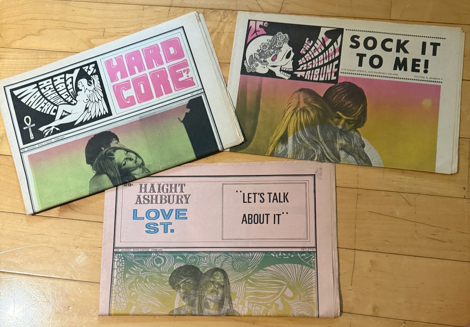 VTG 60s Haight Ashbury Underground Newspaper Lot Sock It To Me Hardcore Maverick