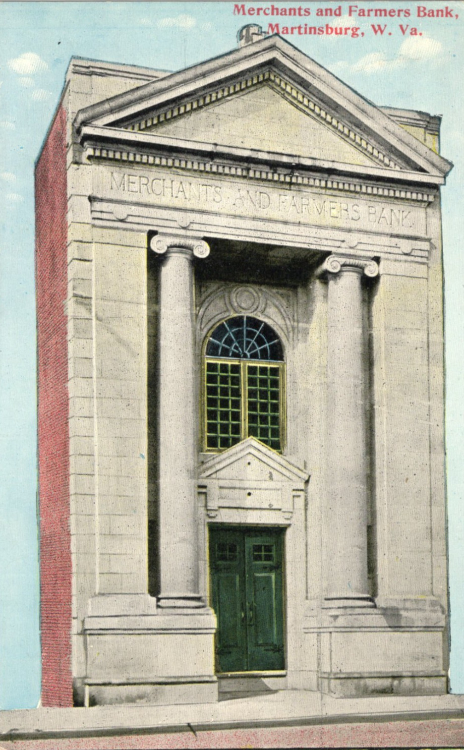 C1910s - Merchants and Farmers Bank Martinsburg West Virginia - Postcard - P20