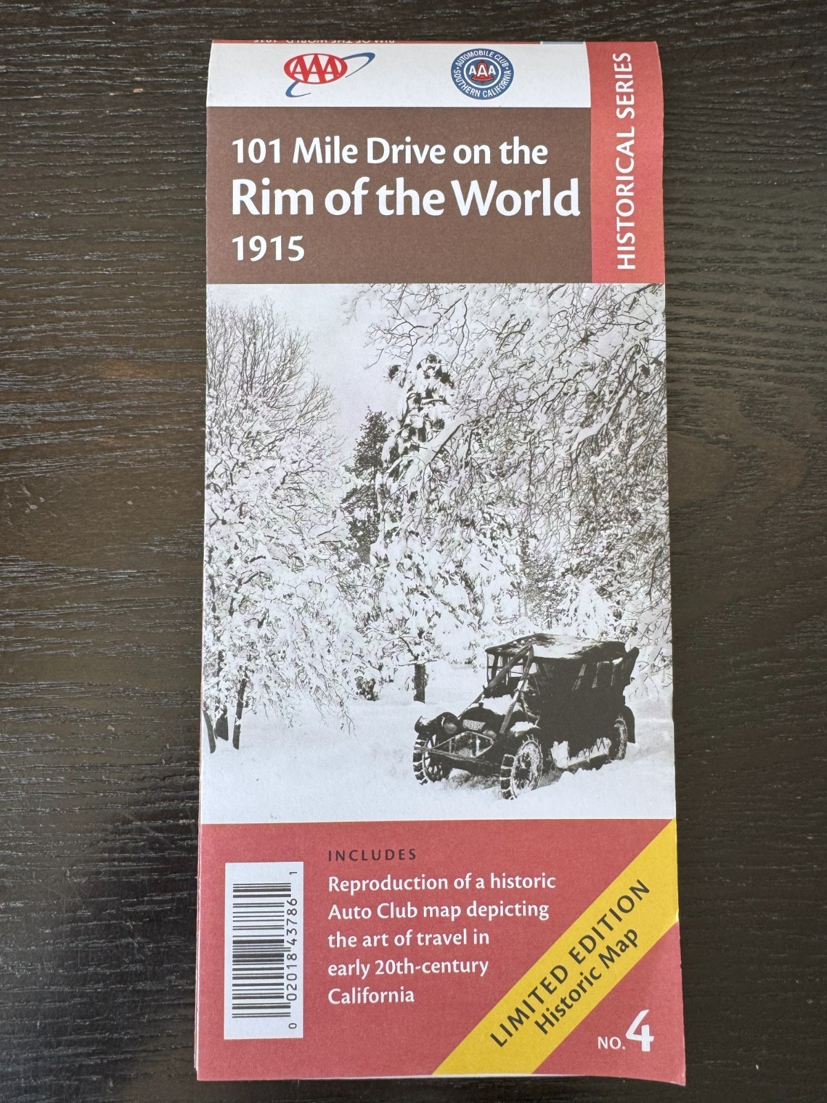 AAA Historical Map-The Map of Rim of the World -101 Mile-Historical Series-1915