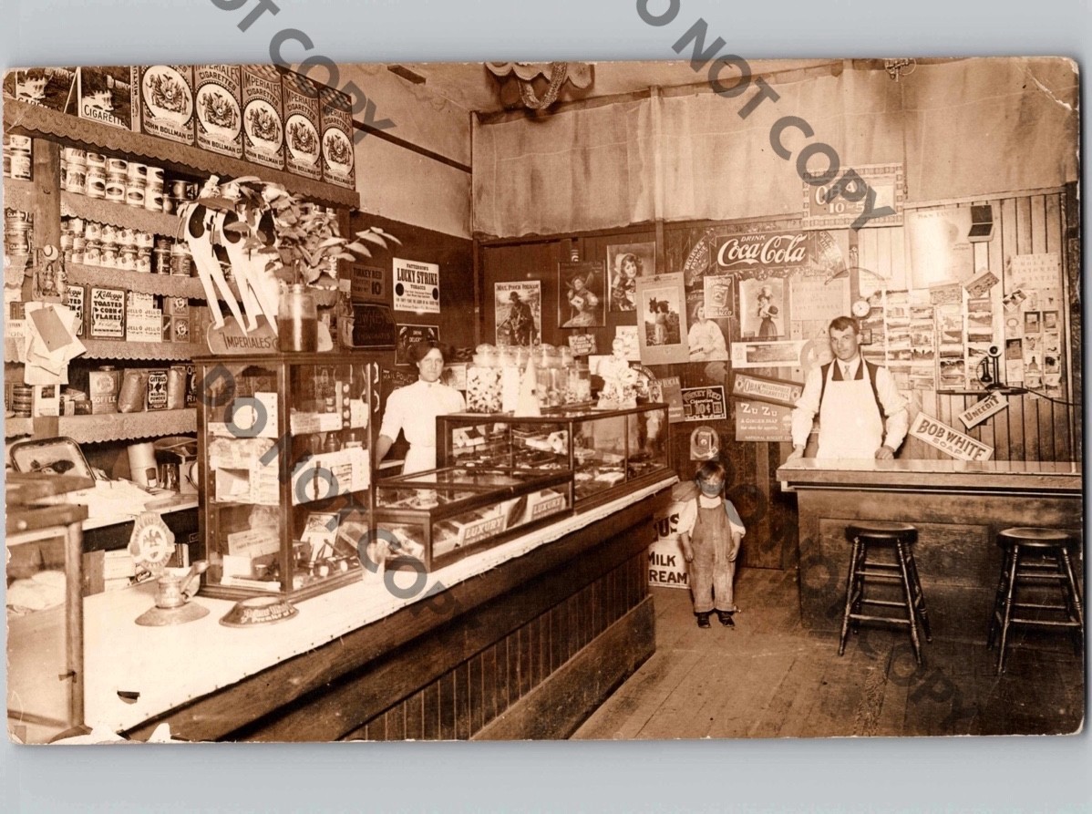 c1910 Interior John Bollihan Store SAN FRANCISCO California CA Advertising RPPC