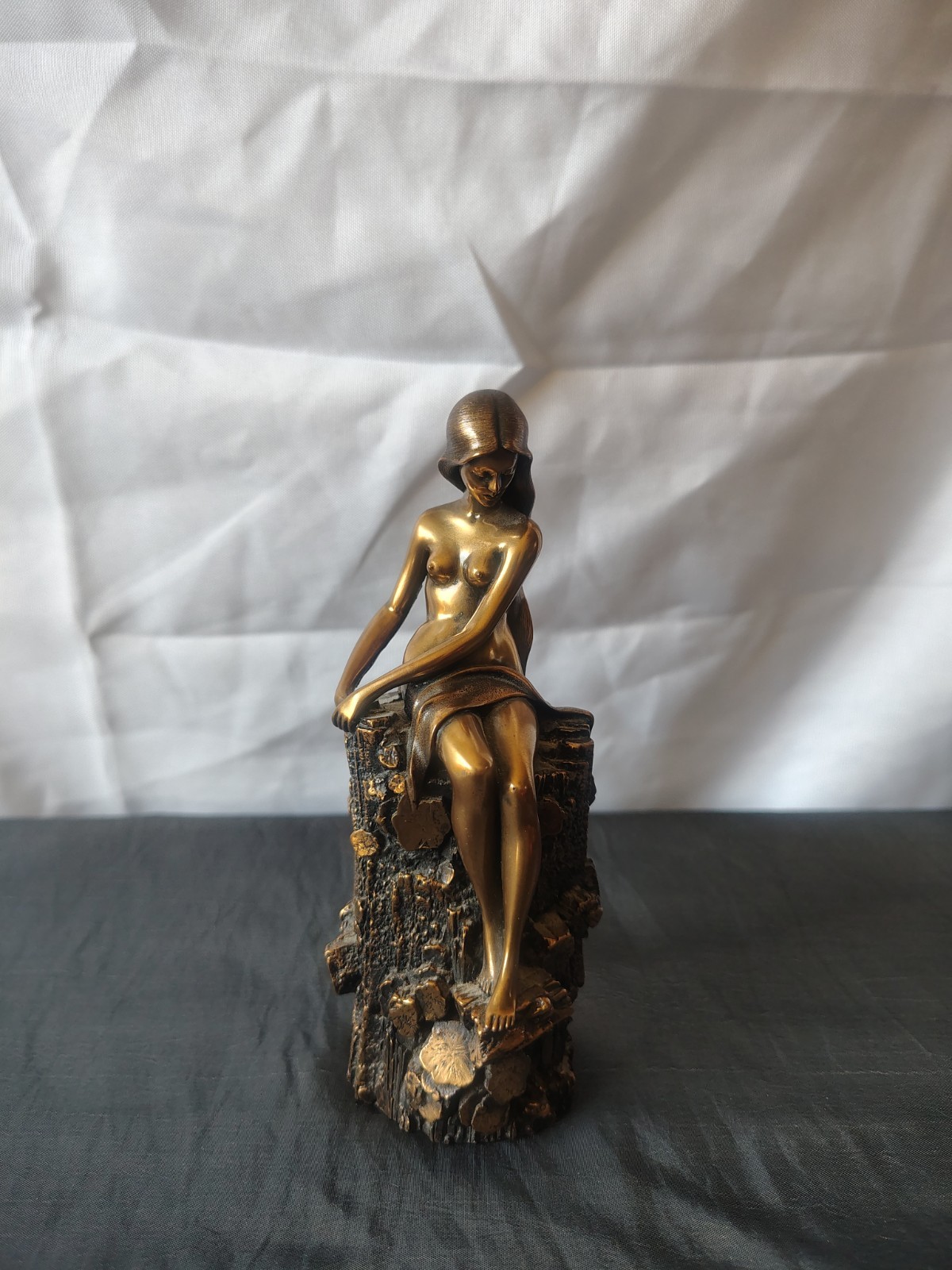 Vintage, Giovanni Schoeman, \'Wood Nymph\' Cold Cast Bronze Sculpture, Signed Vintage, Giovanni Schoeman, \'Wood Nymph\' Cold Cast Bronze Sculpture, Signed