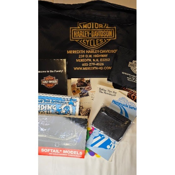 Vintage Harley Davidson Welcome Kit Softail Owners Manual DVD Bag Wallet Set