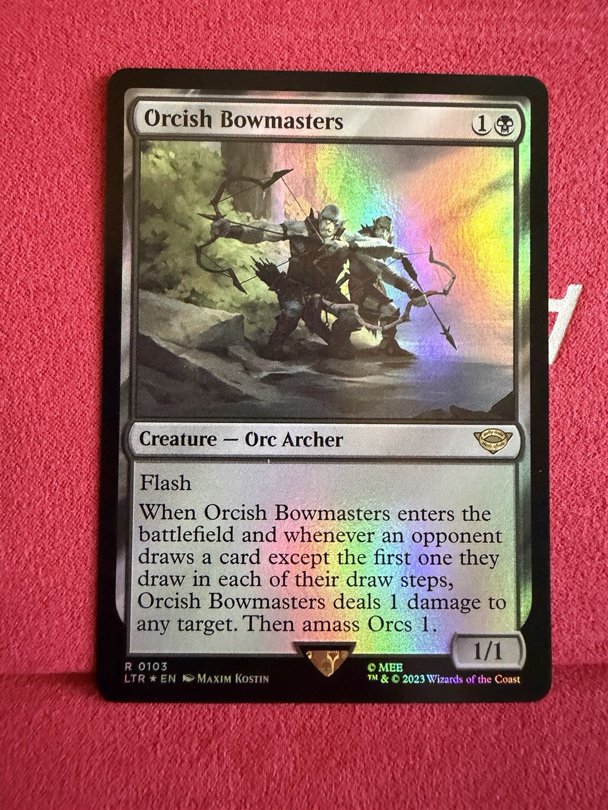 MTG Orcish Bowmasters #0103 Foil Rare LOTR Tales of Middle-earth LTR NM