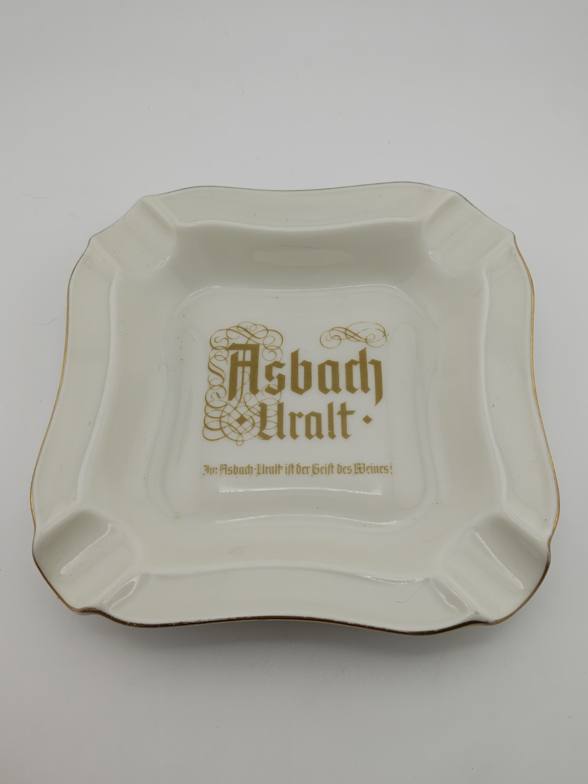 Vintage Asbach Uralt Porcelain Ashtray Heinrich H&C Selb Bavaria German Barware