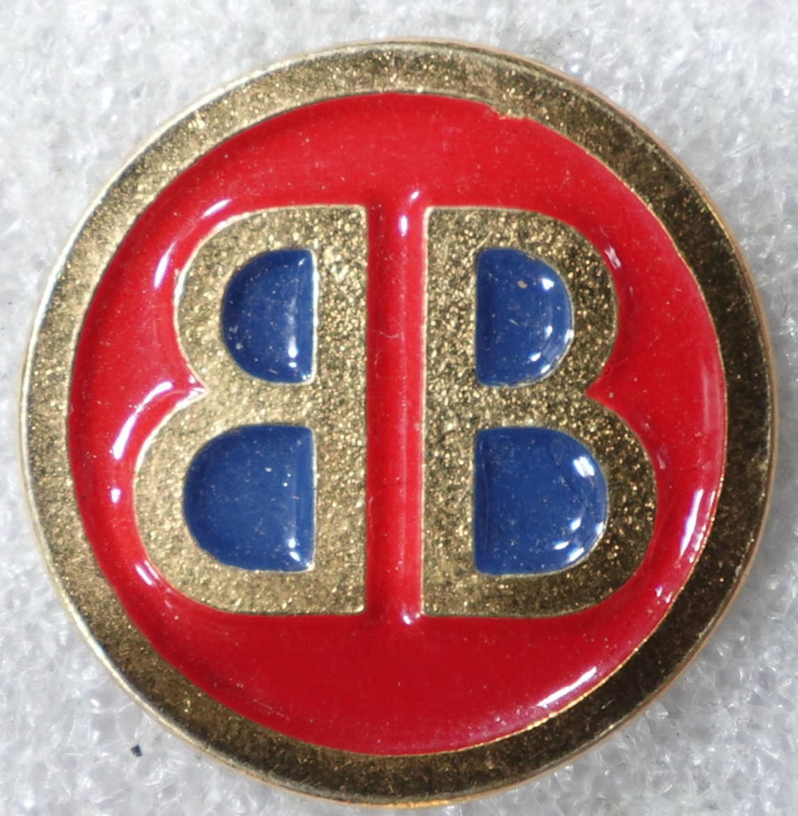 Vintage Double B Lapel Pin Red Blue Gold Emblem Badge Collector Design Vintage Double B Lapel Pin Red Blue Gold Emblem Badge Collector Design