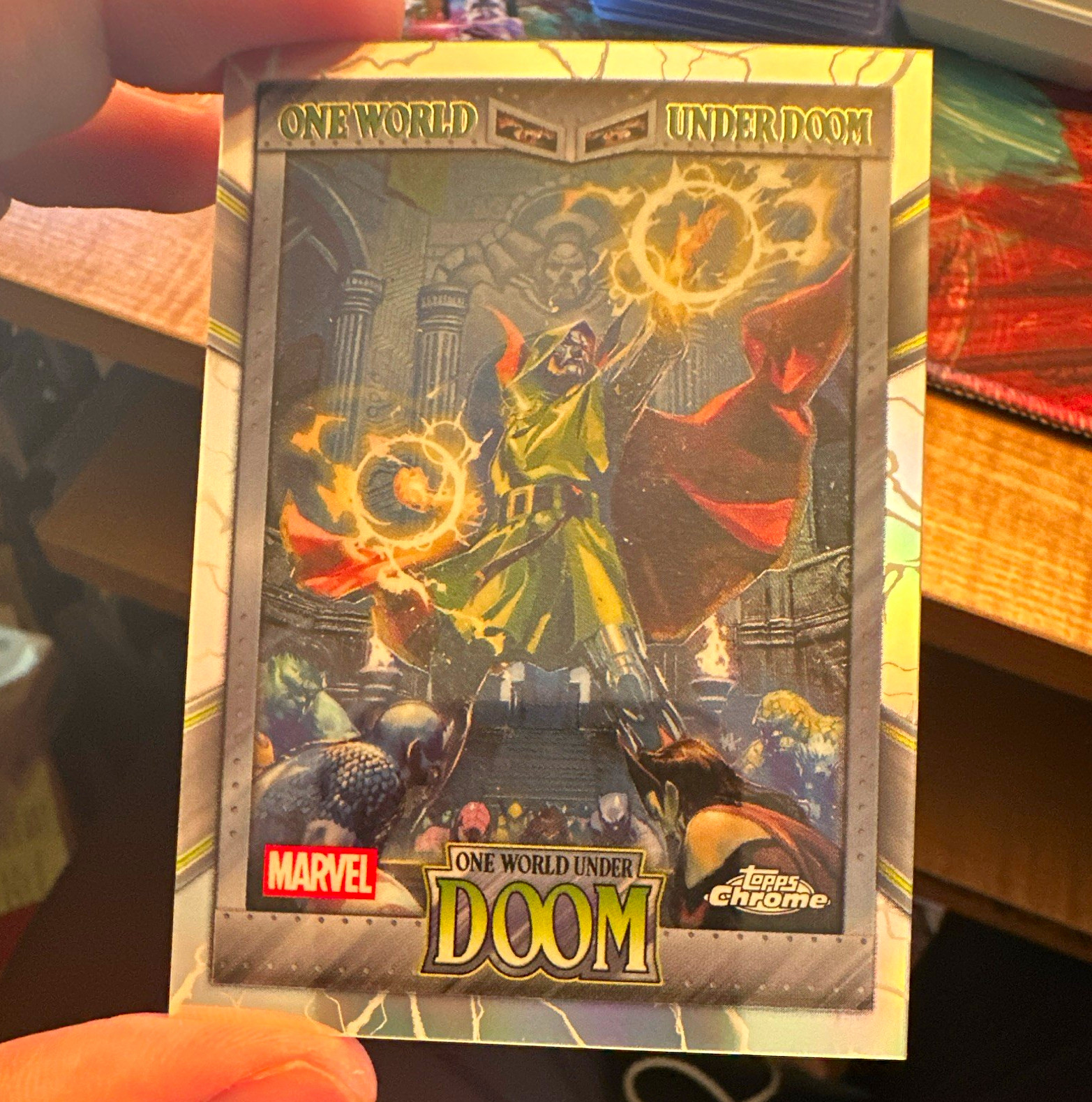 Topps 2026 Chrome Marvel One World Under Doom Insert OW-01