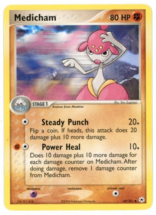 Medicham 42/101 EX Hidden Legends Pokemon Card