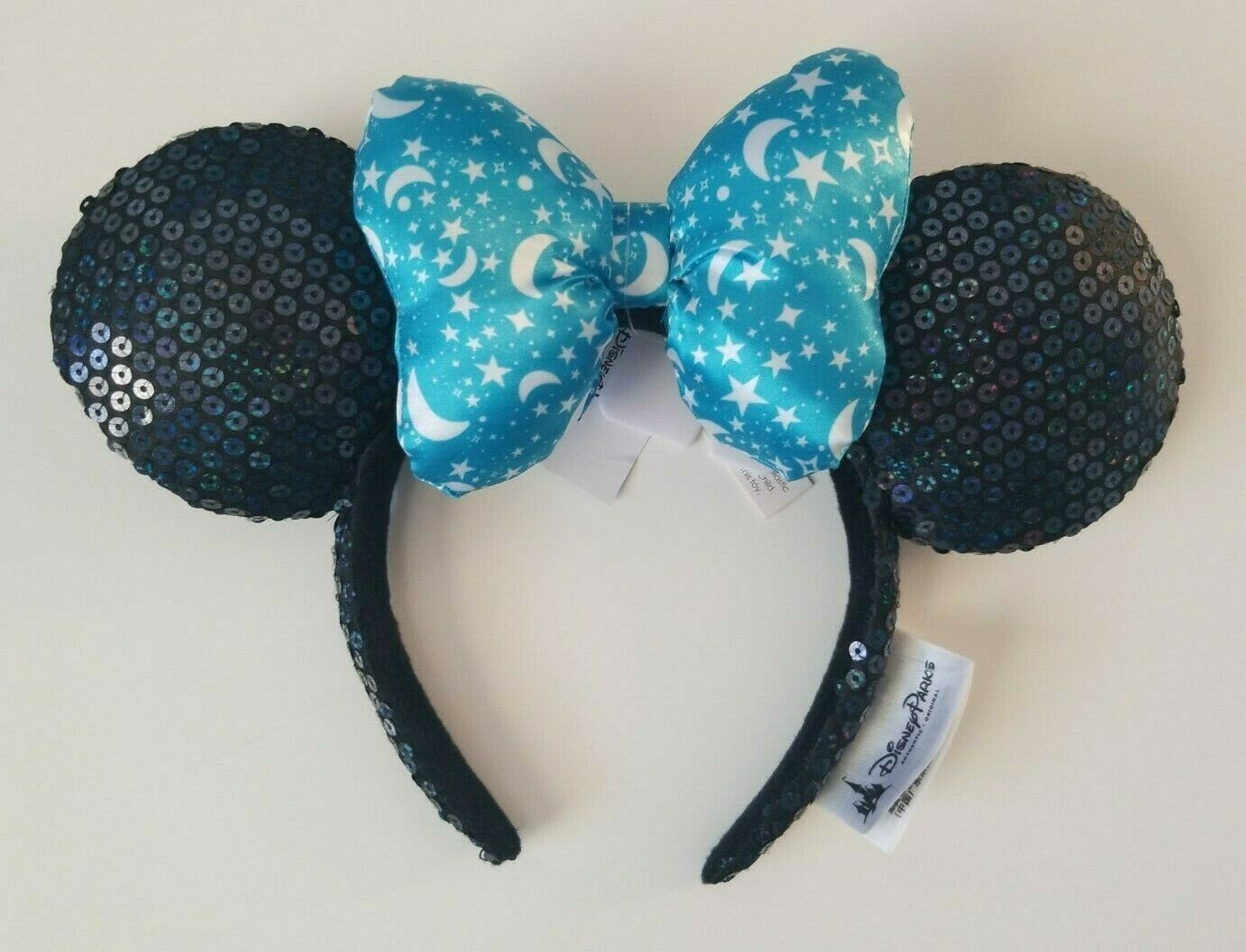 NWT Disneyland WDW 2017 Minnie Mouse Moon and Stars sequin headband Ears