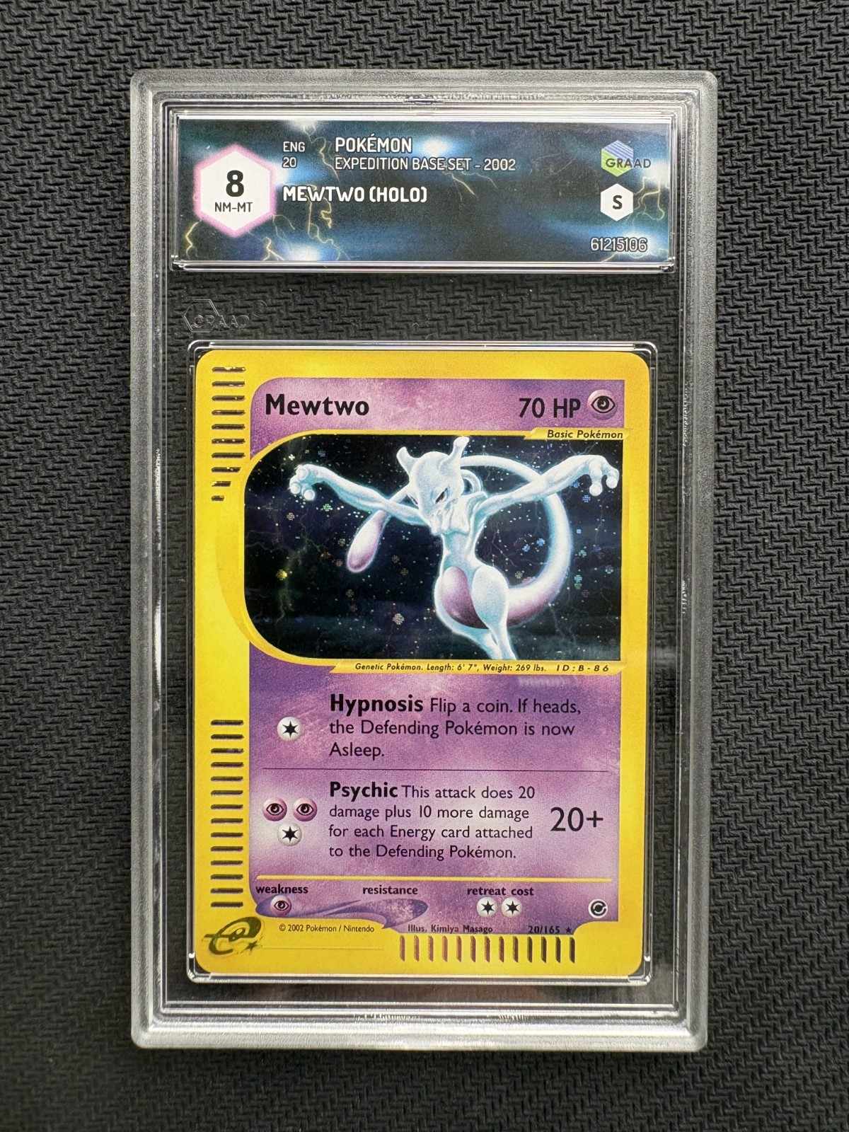 Pokemon GRADE 8 Mewtwo #20 Holo Expedition 2002 English Pokemon GRADE 8 Mewtwo #20 Holo Expedition 2002 English