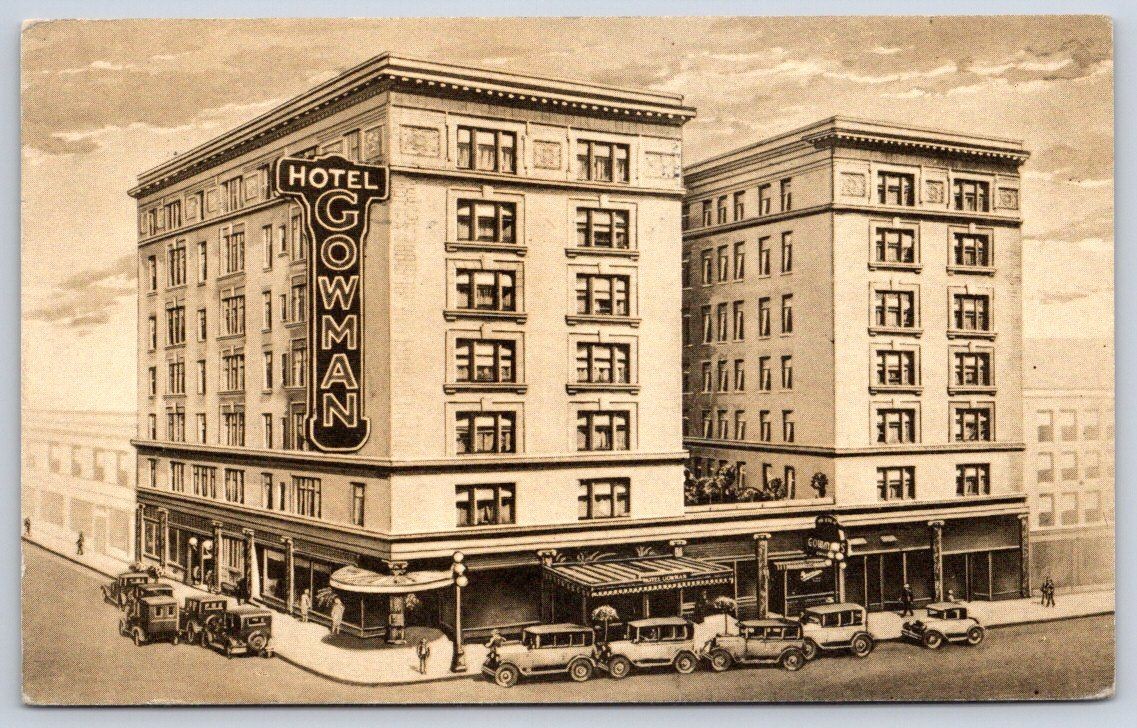 Bakersfield Vintage Washington Postcard SEATTLE Hotel Gowman 2nd Ave 1931
