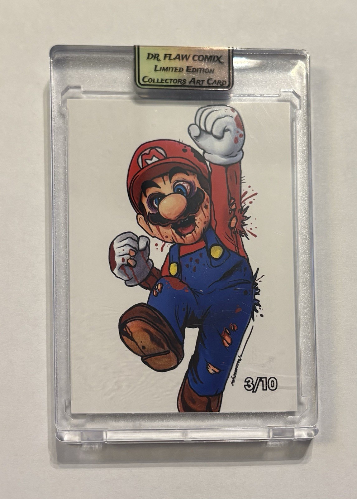 Dr Flaw Comix Mario Numbered Card 3/10 Gorkem Demir With Dr. Flaw Signature