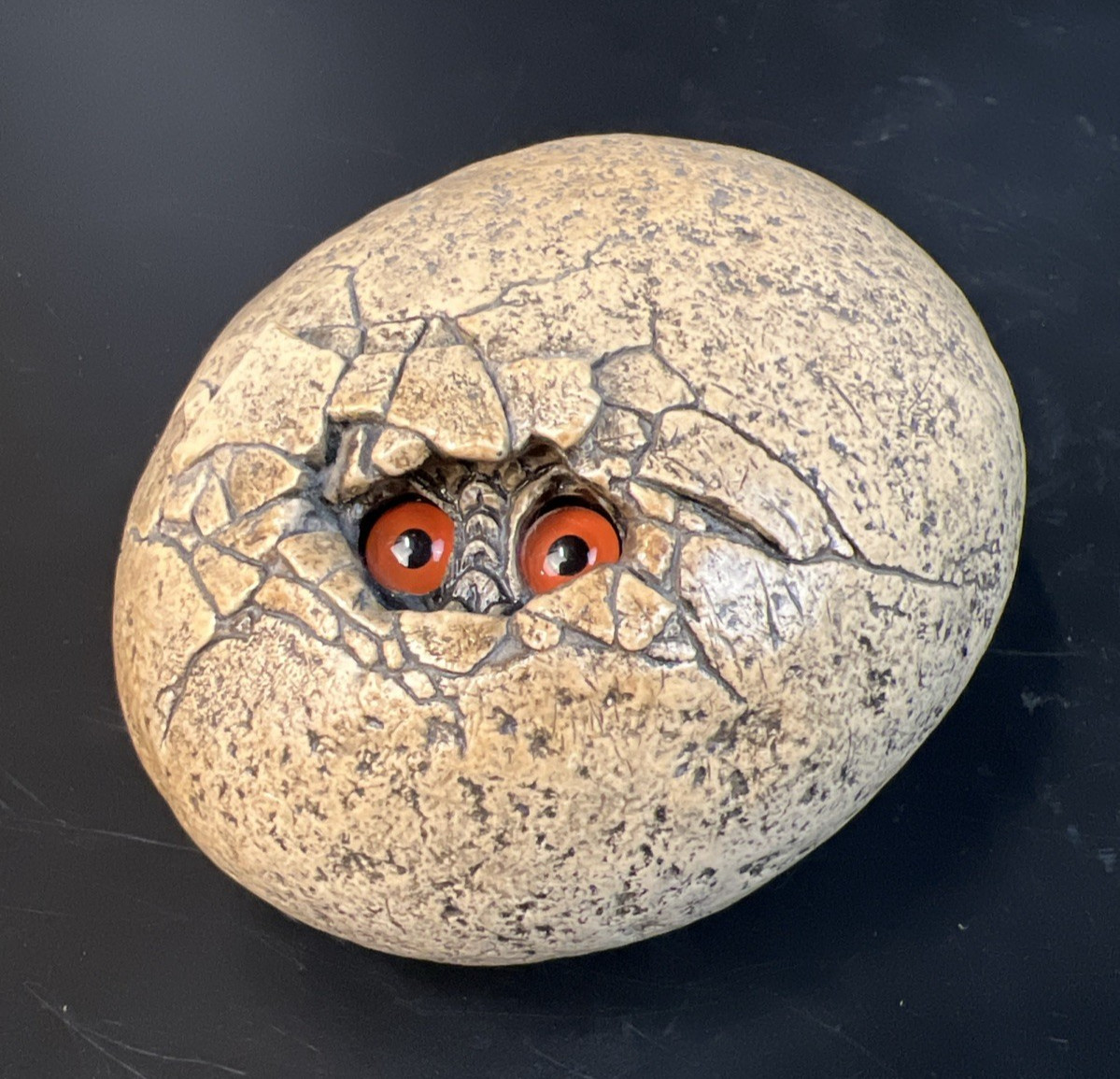 Vintage 1994 Windstone Editions Hatching Dragon Egg Eyes Melody Peña Gargoyle