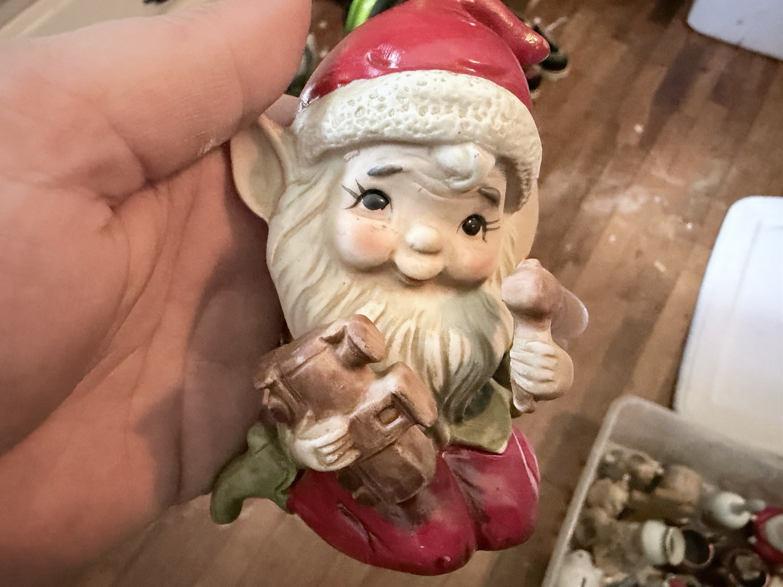 Vintage Homco Elf Lot 5406 5205 5pc Christmas Pixie Taiwan As Is