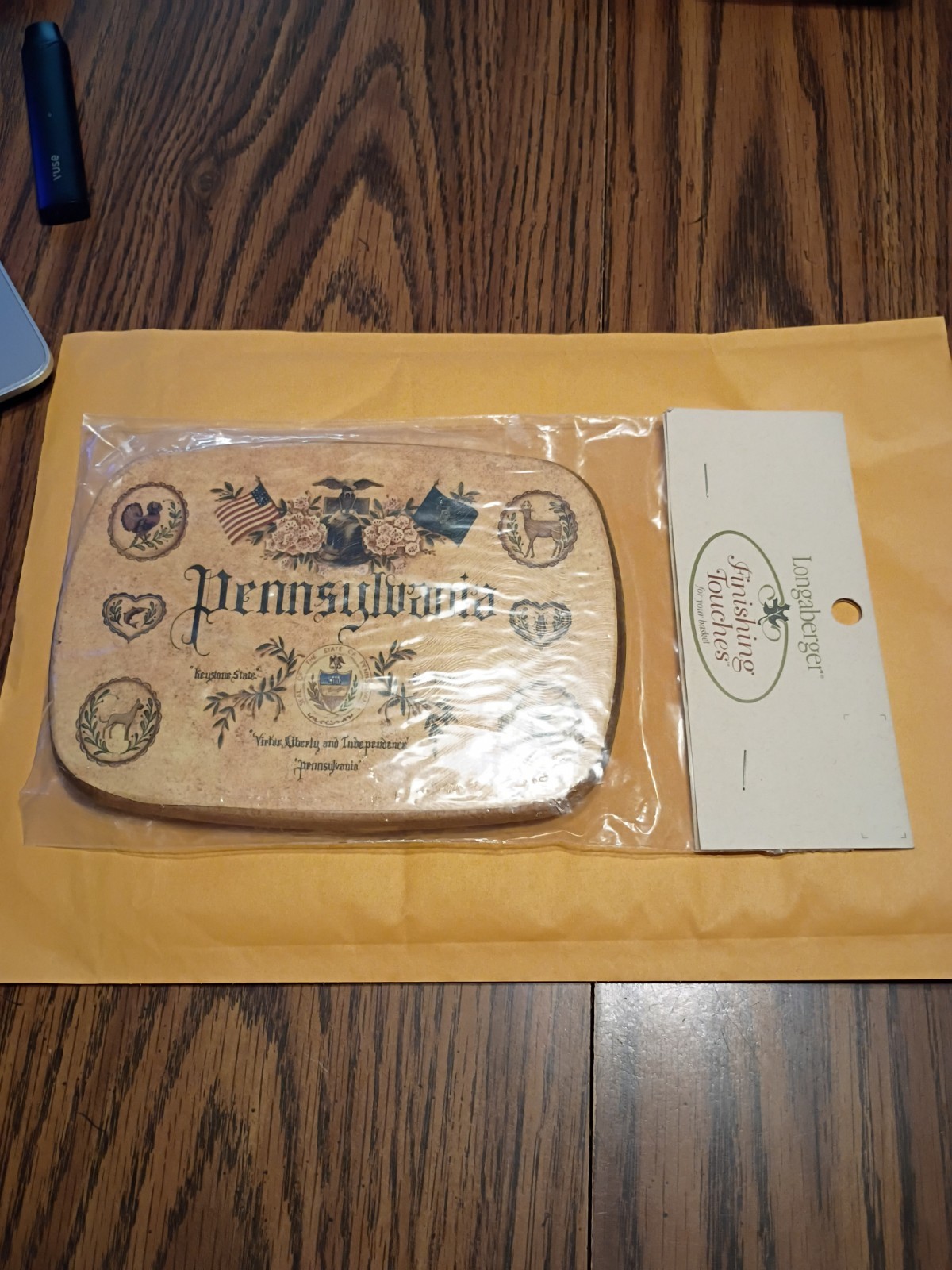 Longaberger Homestead Finishing Touches Pennsylvania Lid Sealed 1997 State Seal Longaberger Homestead Finishing Touches Pennsylvania Lid Sealed 1997 State Seal