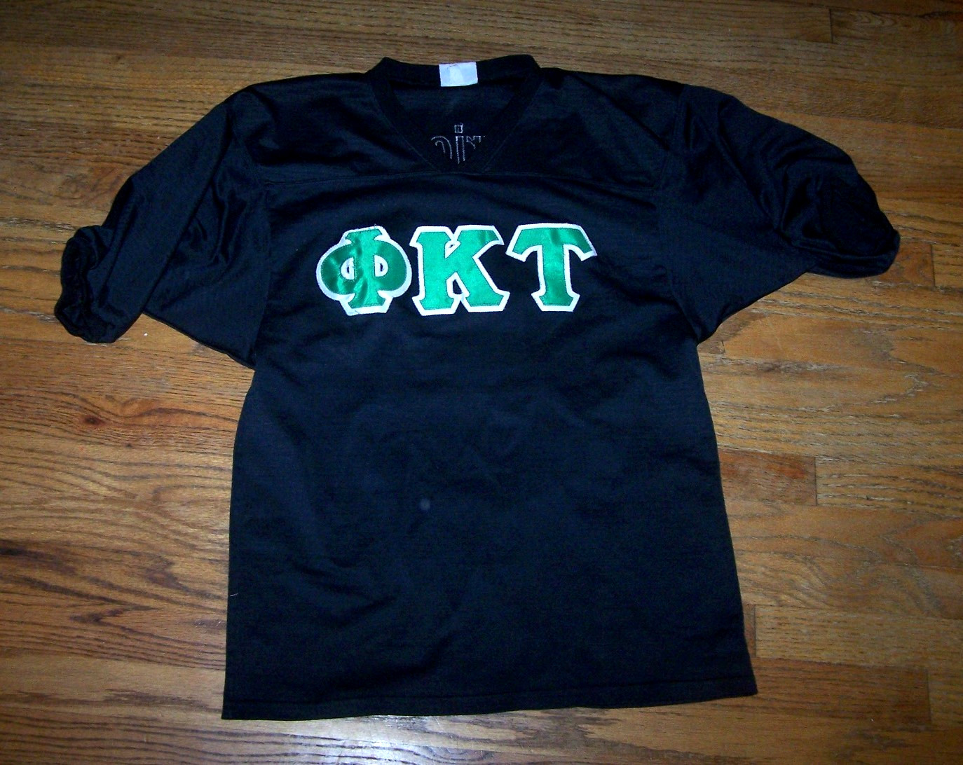 NICE Phi Kappa Tau fraternity men's athletic jersey / shirt, Greek letters, XL