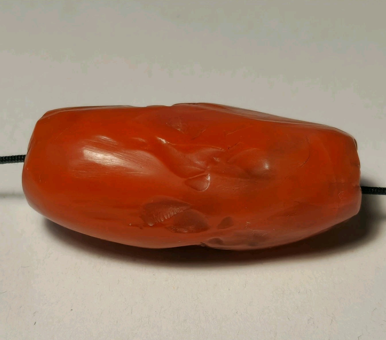 41.2mm ANCIENT LARGE INDO TIBETAN PEMA RAKA CARNELIAN HEIRLOOM BEAD (20 gr)