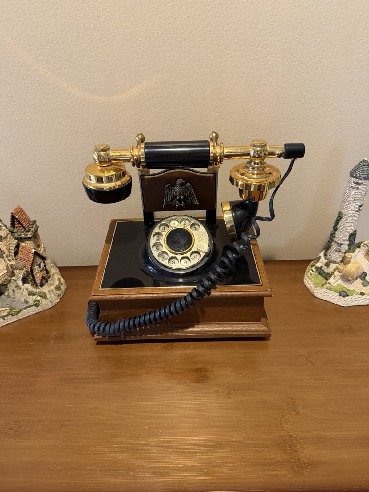 VTG General System European Rotary Dial Desk Telephone Phone Elegant w Ringer