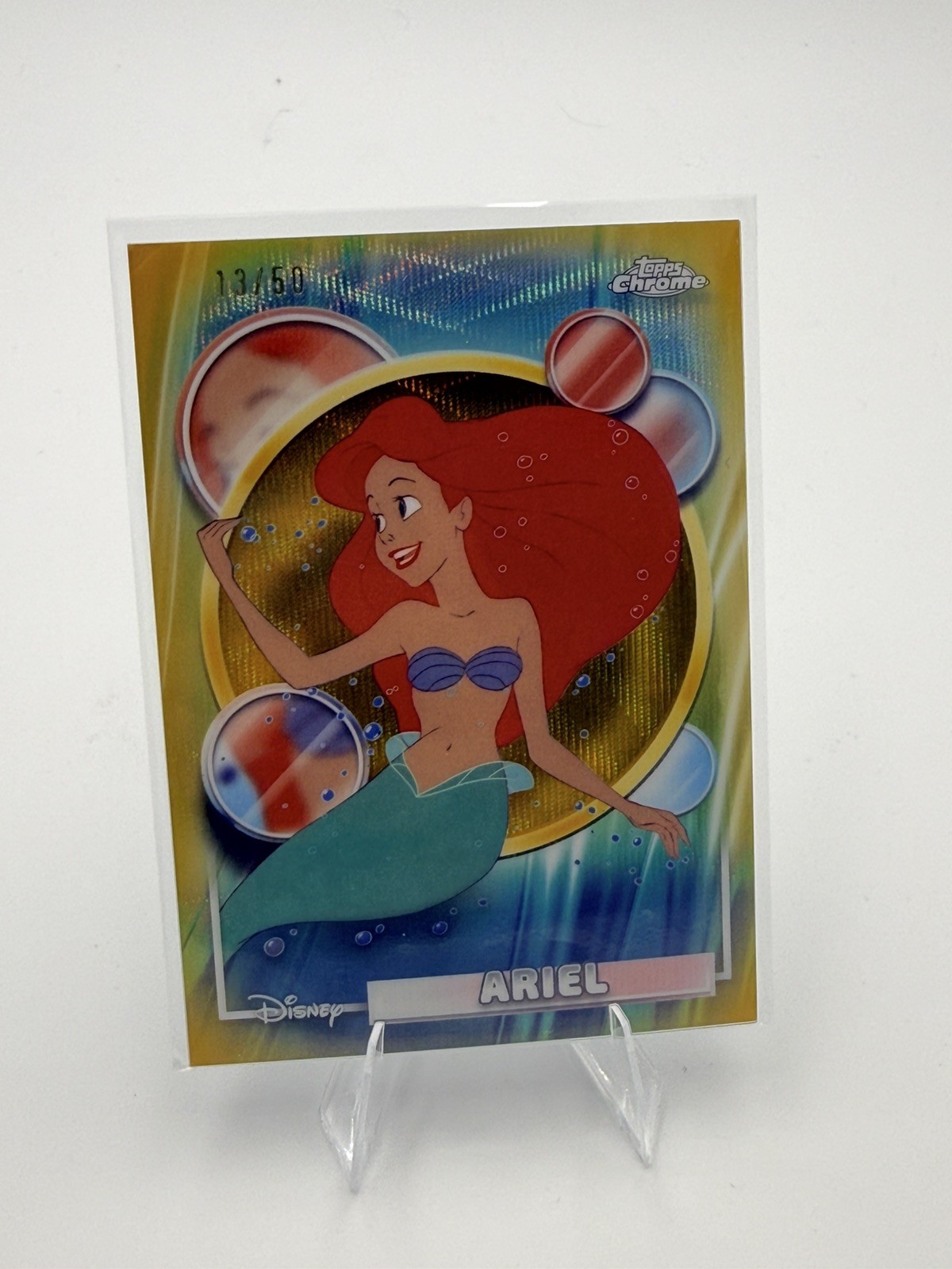 2026 Topps Chrome Disney Sapphire Ariel Gold /50 The Little Mermaid