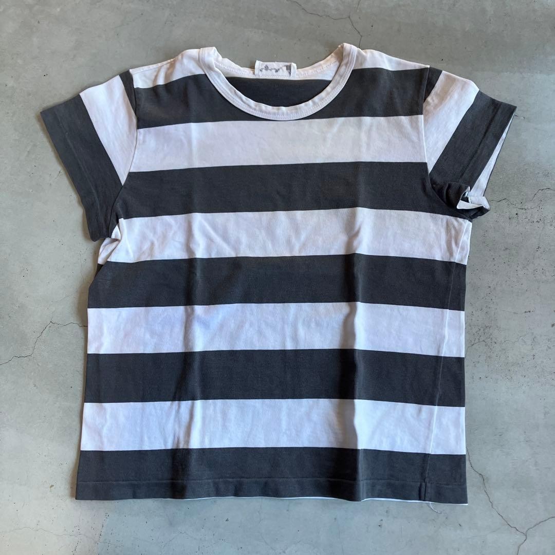 Agnes B Vintage Agn S Grey And White Striped T-Shirt Women  Rare French Model Li