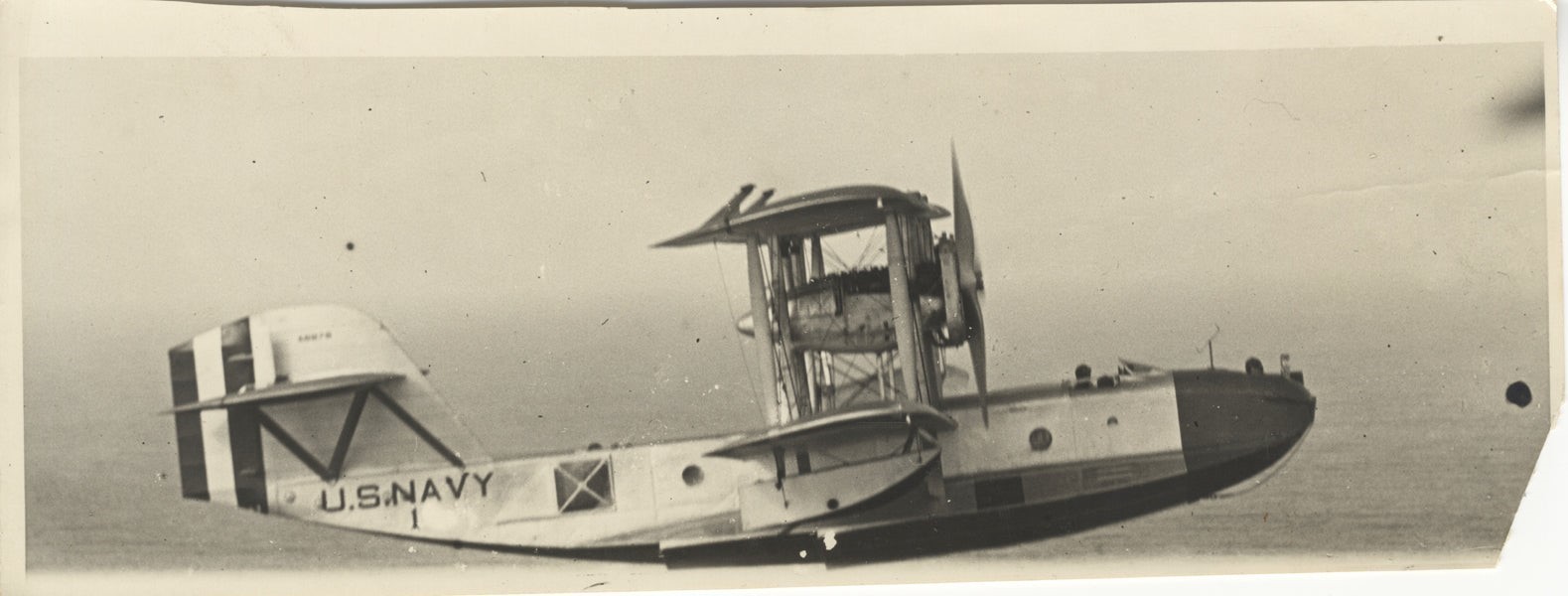 US Navy Flying Boat 1925 San Francisco to Hawaii Vintage Original Photo Stamped
