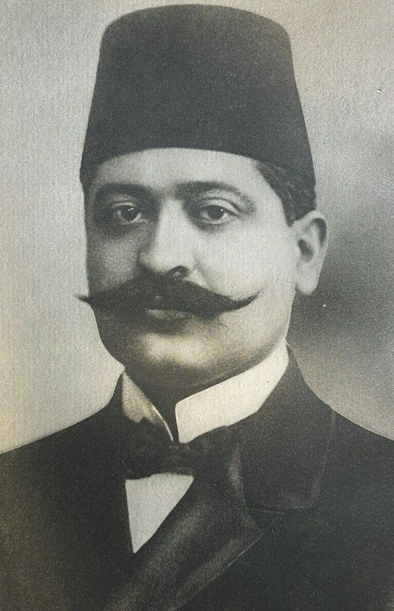 1915 Vintage WWI Illustration Talat Bey Turkish Minister of Marine