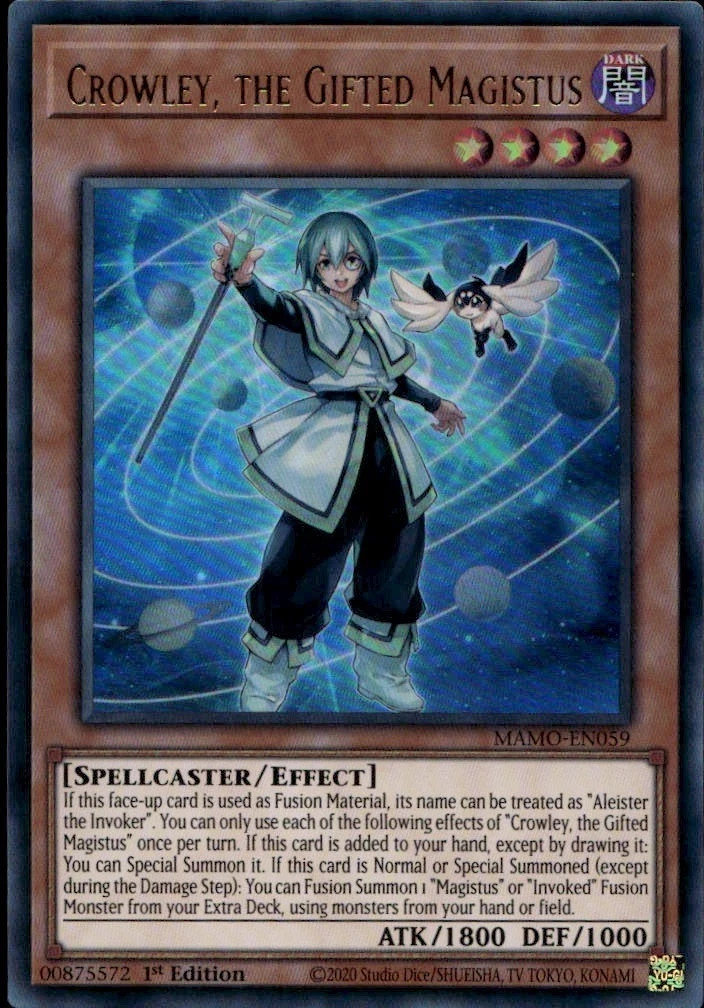 Crowley, the Gifted Magistus MAMO-EN059 Ultra Rare 1st Ed YuGiOh NM Card