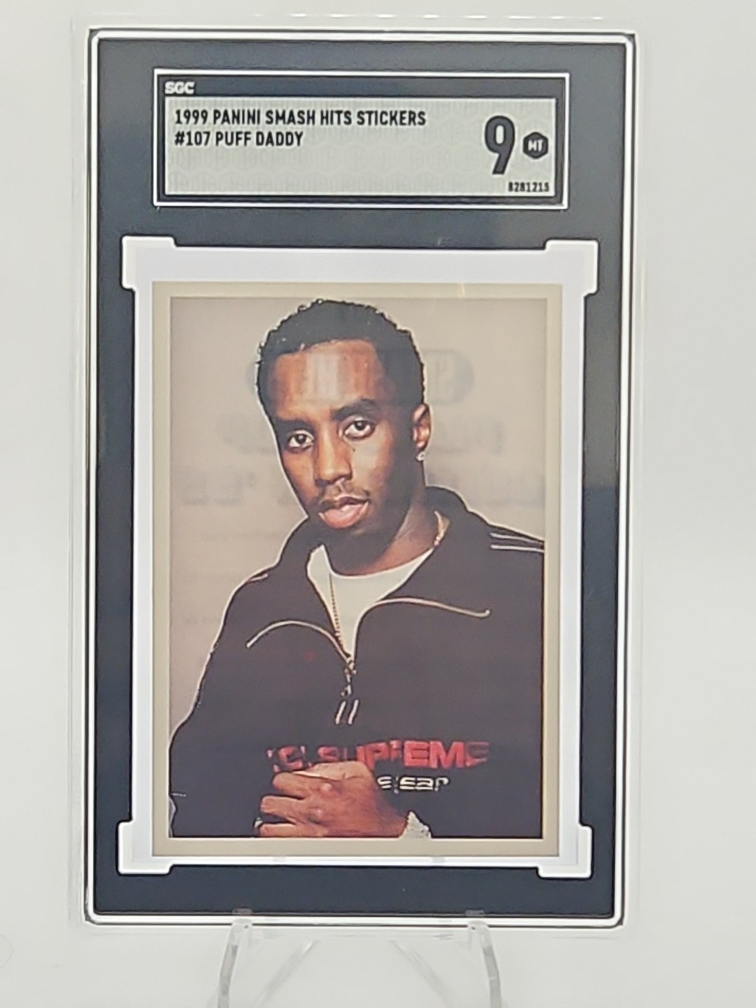 1999 Panini Smash Hits Stickers #107 Puff Daddy Rookie SGC 9, Pop 3 None Higher