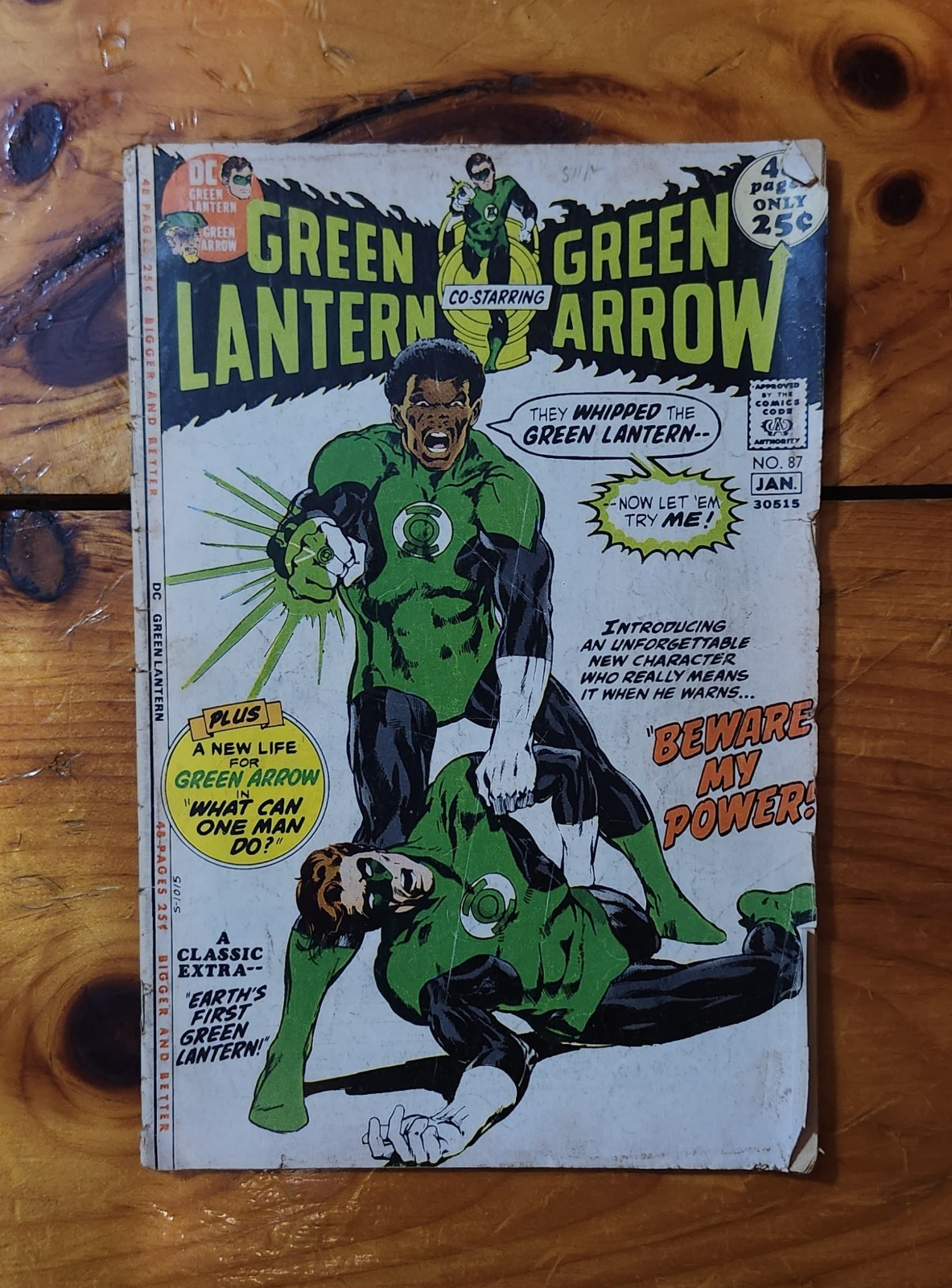 Green Lantern & Green Arrow #87 • DC Comics, 1971 • 1st John Stewart Neal Adams 