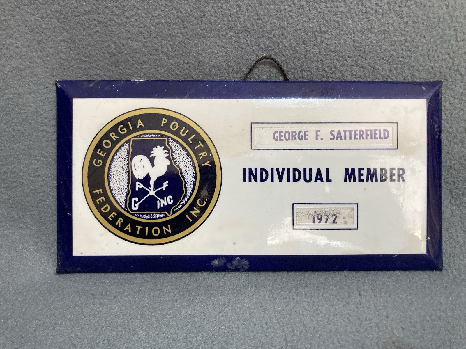 Vtg RARE Georgia Poultry Federation GPF Sign Plaque Wall Hang 10
