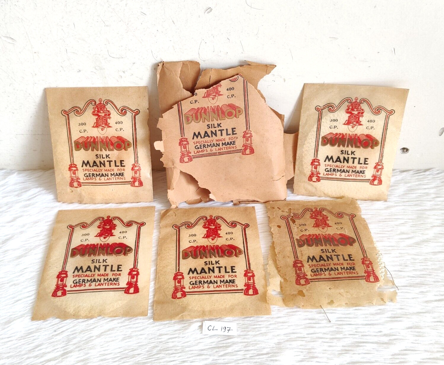 1930s Vintage Dunlop Elastic Silky Mantle German Make Unused Packed 5Pcs CL197