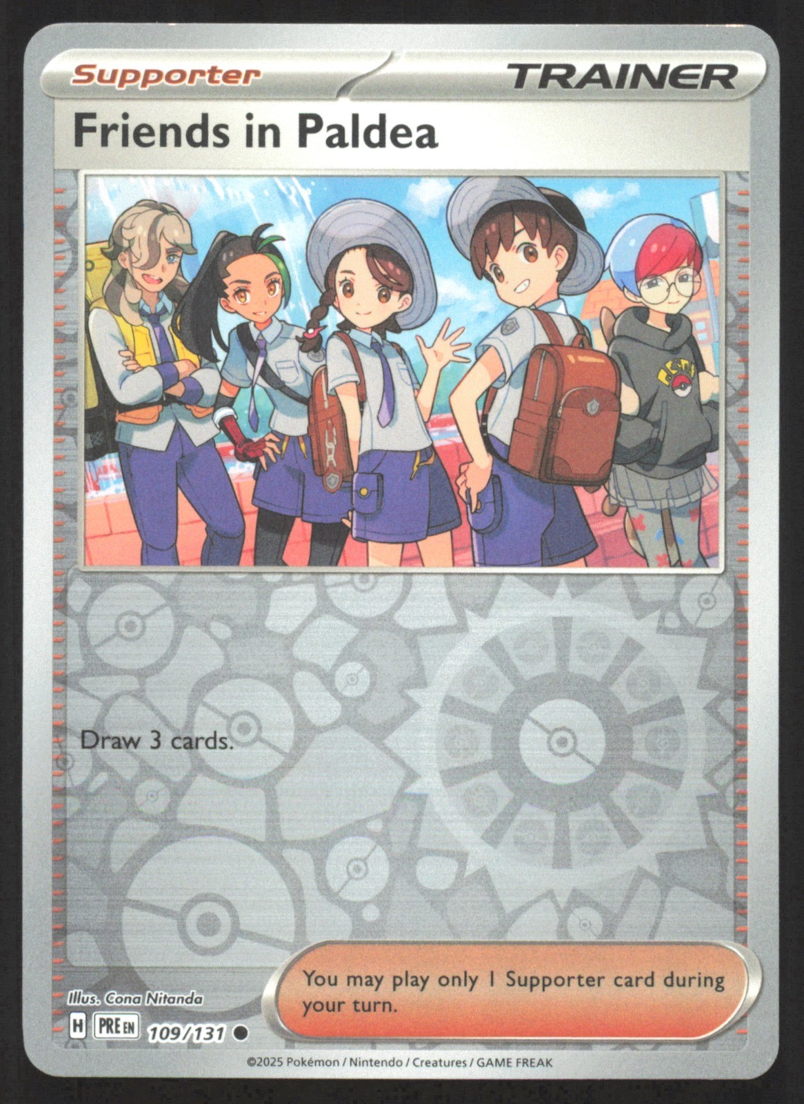 Friends in Paldea Reverse Holo Common SV: Prismatic Evolutions 109/131 NM Cona