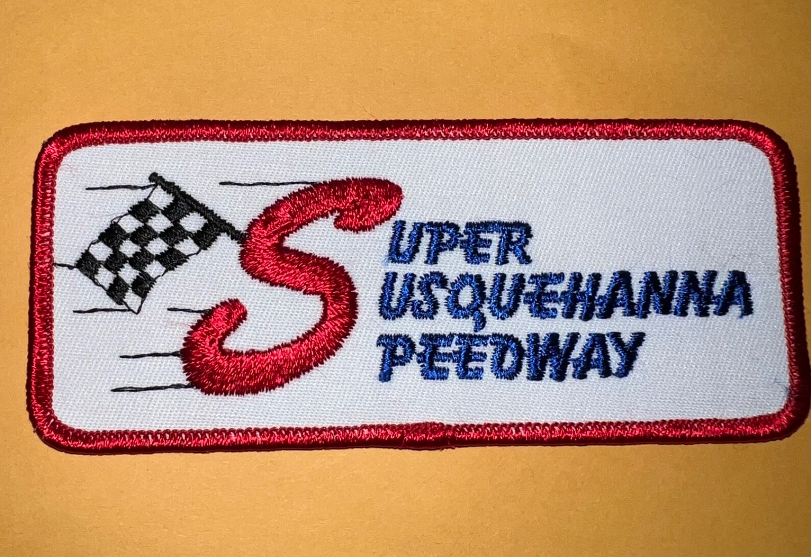 Vintage Super Susquehanna Speedway patch, dirt track racing patch