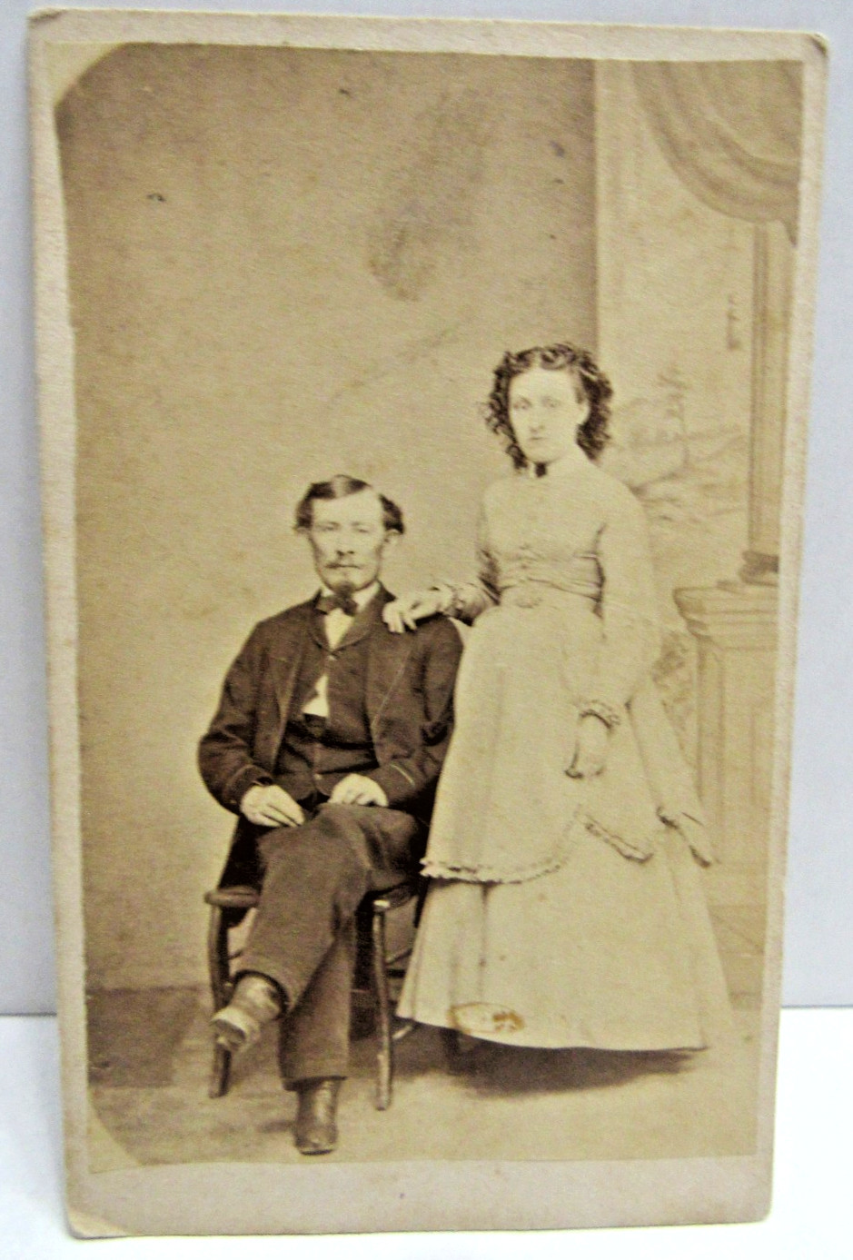 Carte De Visite CDV Couple ID\