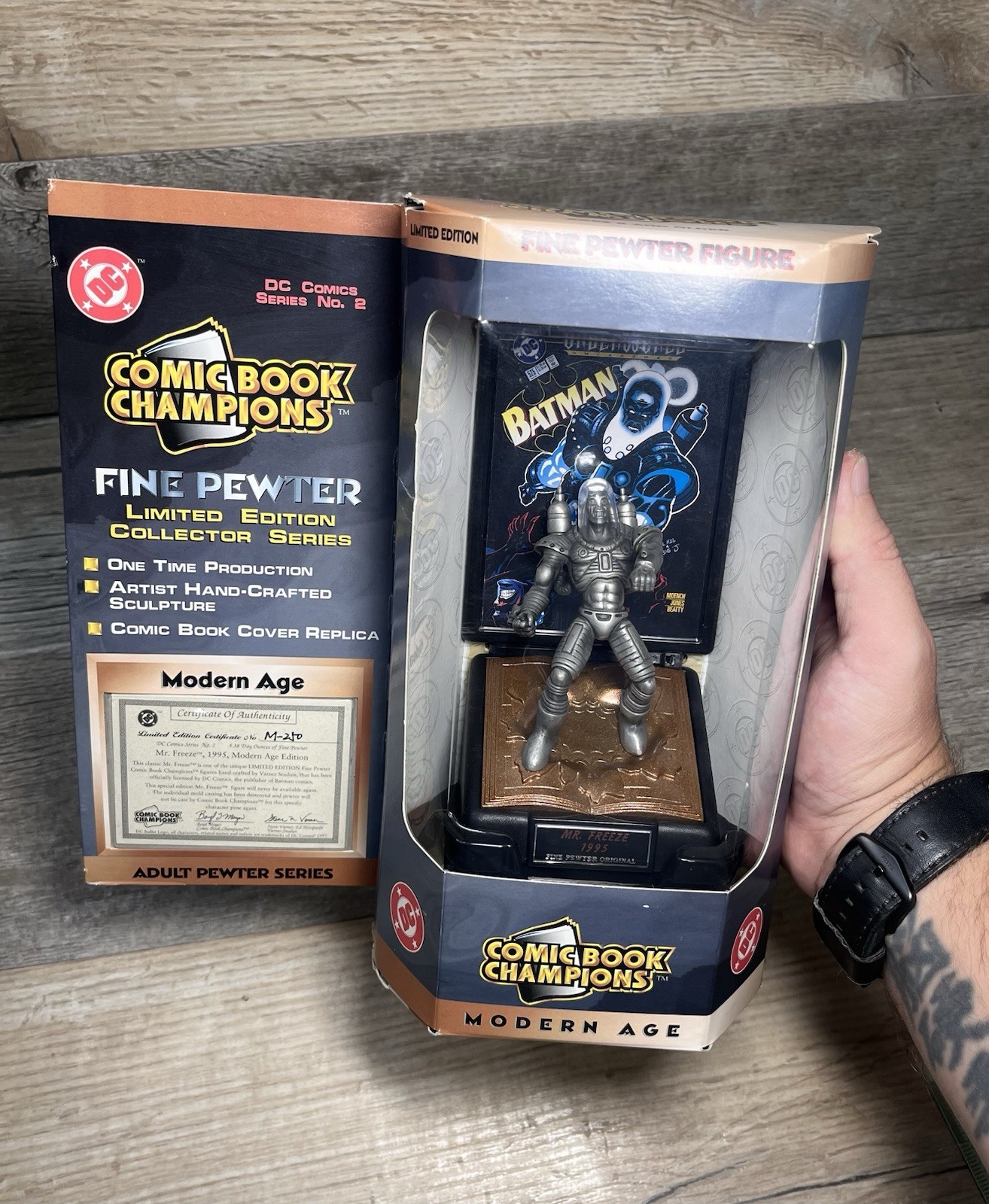 VTG MR FREEZE 1995 DC Comic Book Champions Modern Age Fine Pewter Figure LE 1997