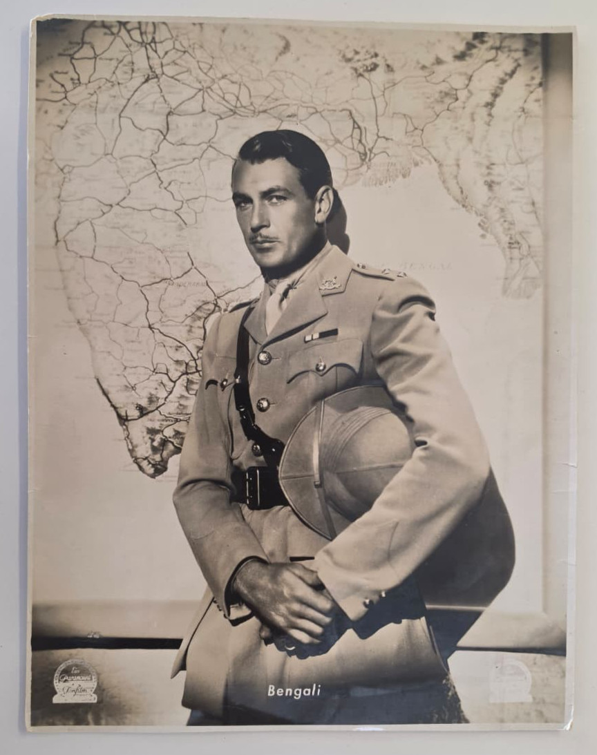 HOLLYWOOD GARY COOPER 1935 BENGAL LANCER PORTRAIT DBW OVERSIZE XXL ORIG PHOTO