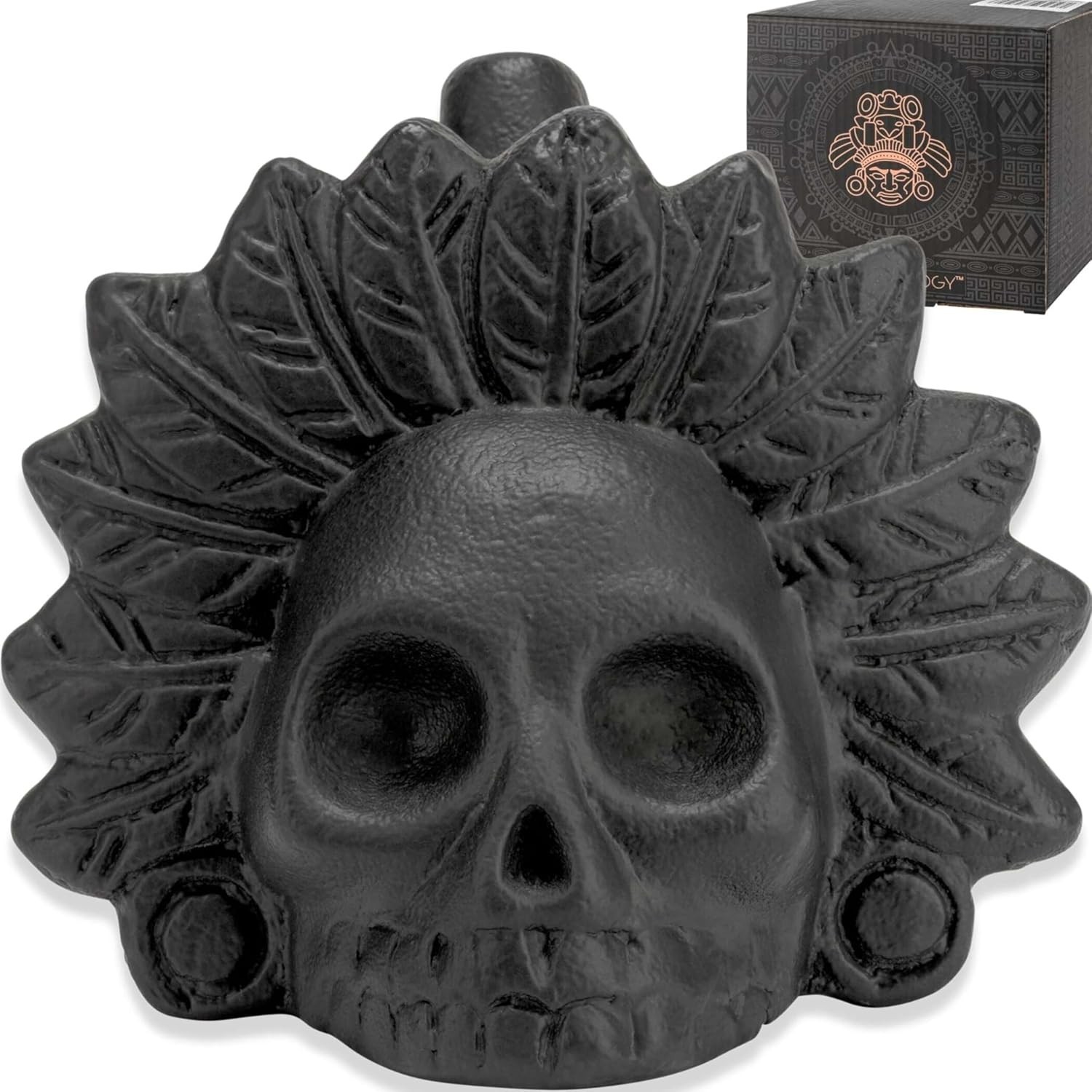 Authentic Aztec Death Whistle: Loudest 125+ Decibel Screams in Black Ceramic