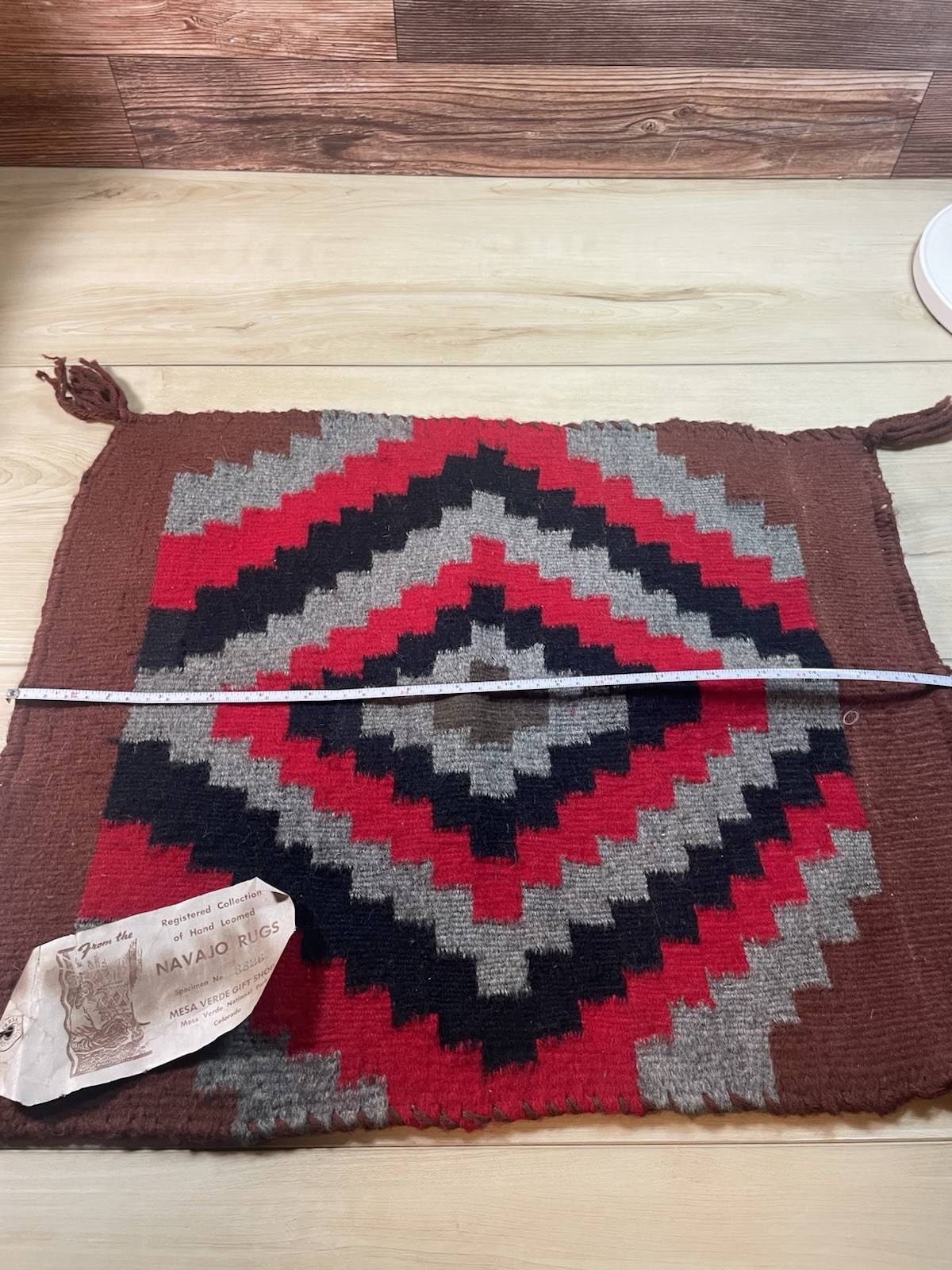 Vintage Mesa Verde National Park Gift Shop Navajo Rug