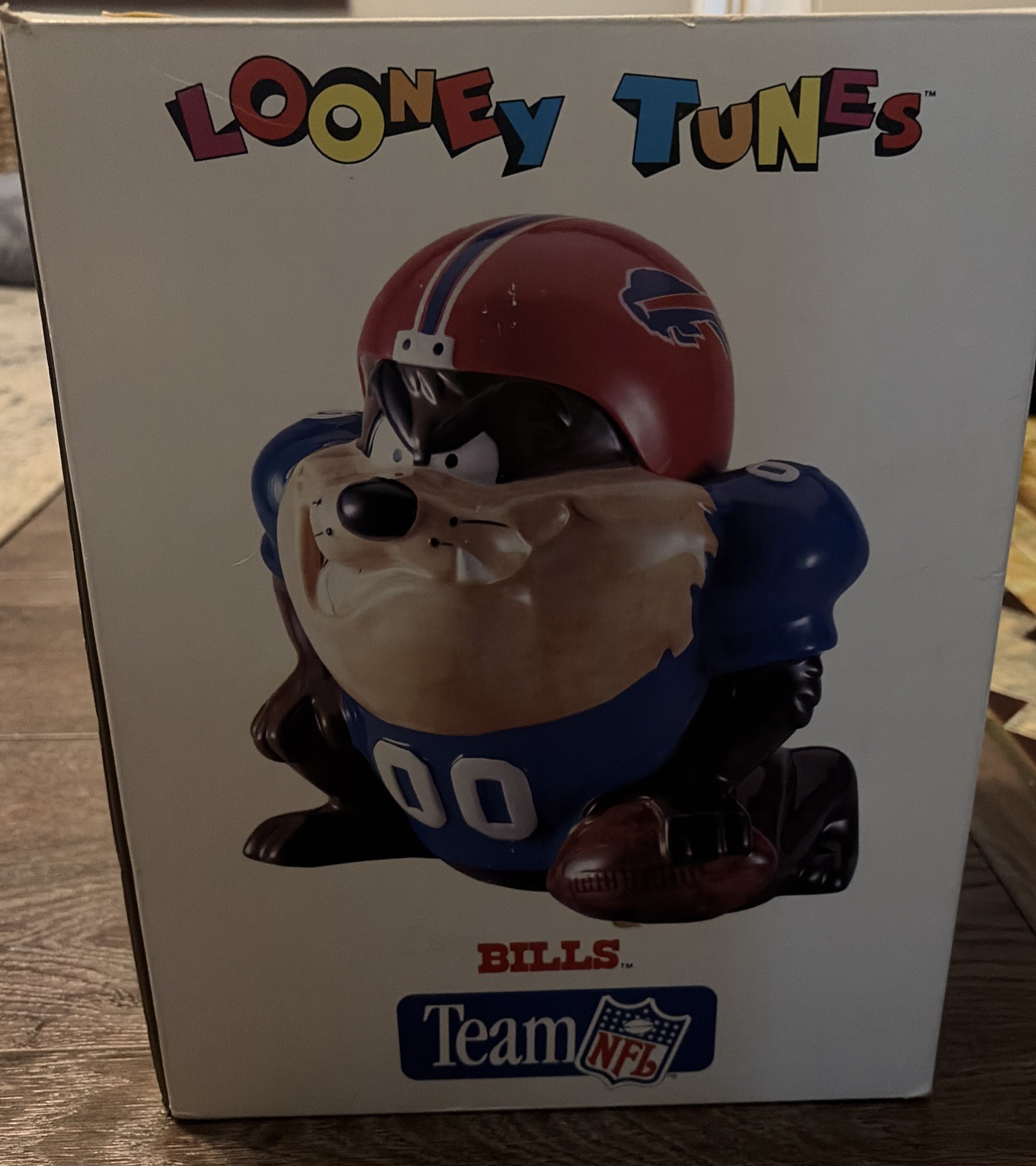 Cookie Jar Vtg BUFFALO BILLS Tasmanian Devil TAZ 90s NFL Football 1994 new box