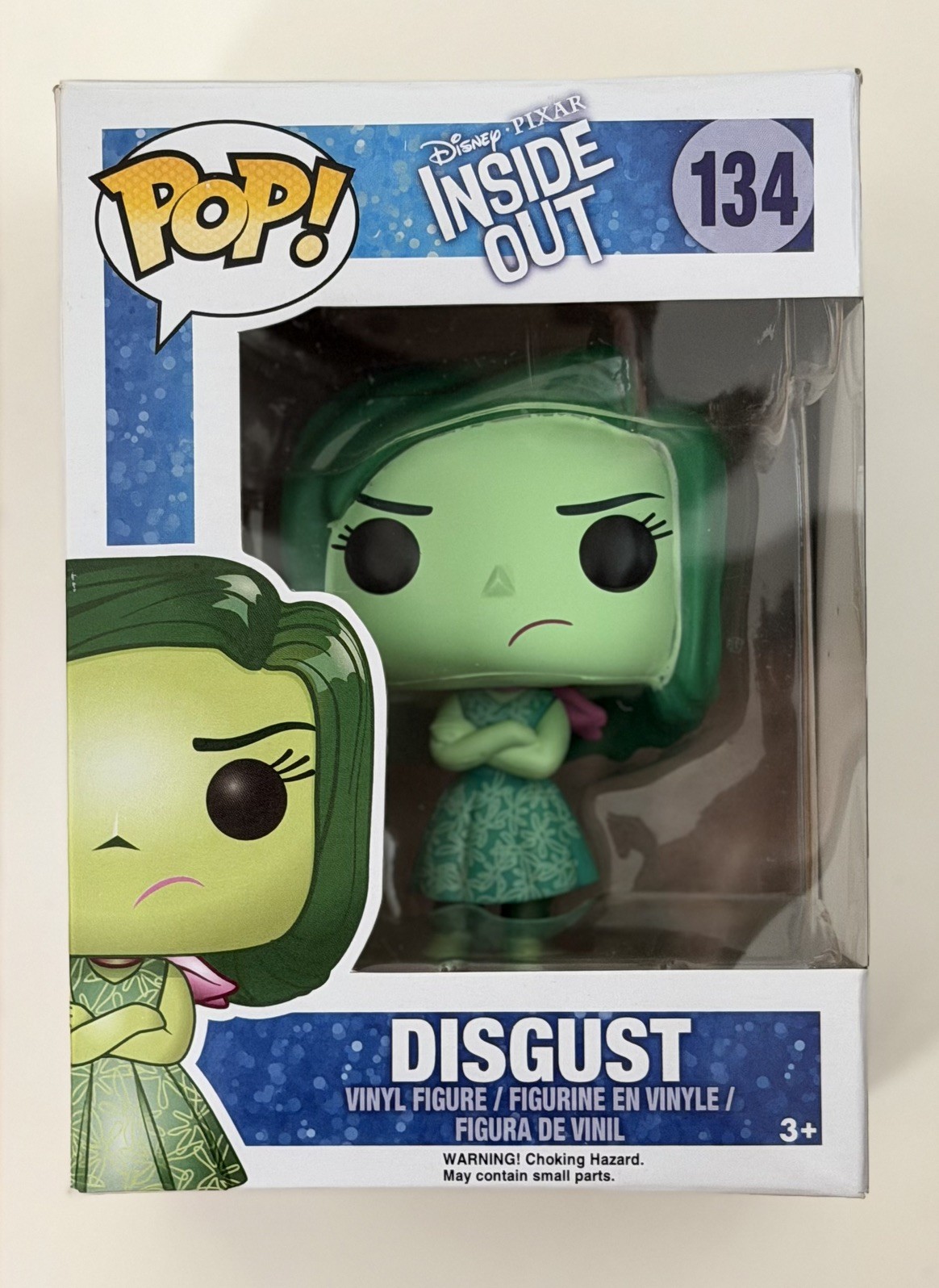 2015 Vaulted Funko Pop Disney Pixar Inside Out Disgust #134 Vinyl Figure (Fear)