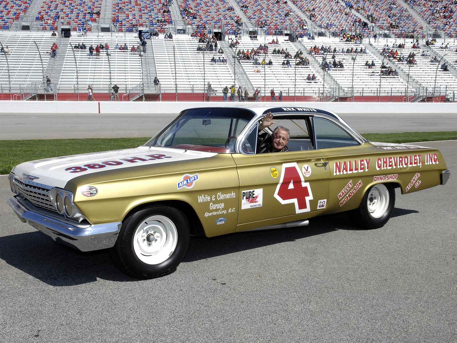 Cars 1962 chevrolet impala nascar race racing Art Print Poster 11x17
