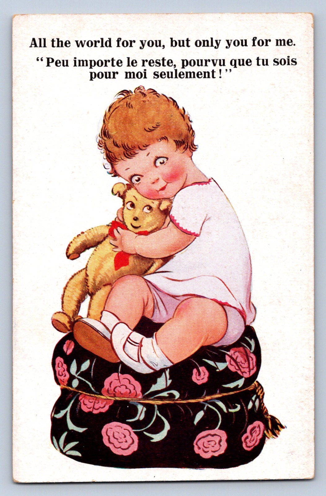 J98/ Teddy Bear Interesting Postcard c1910 Child 300